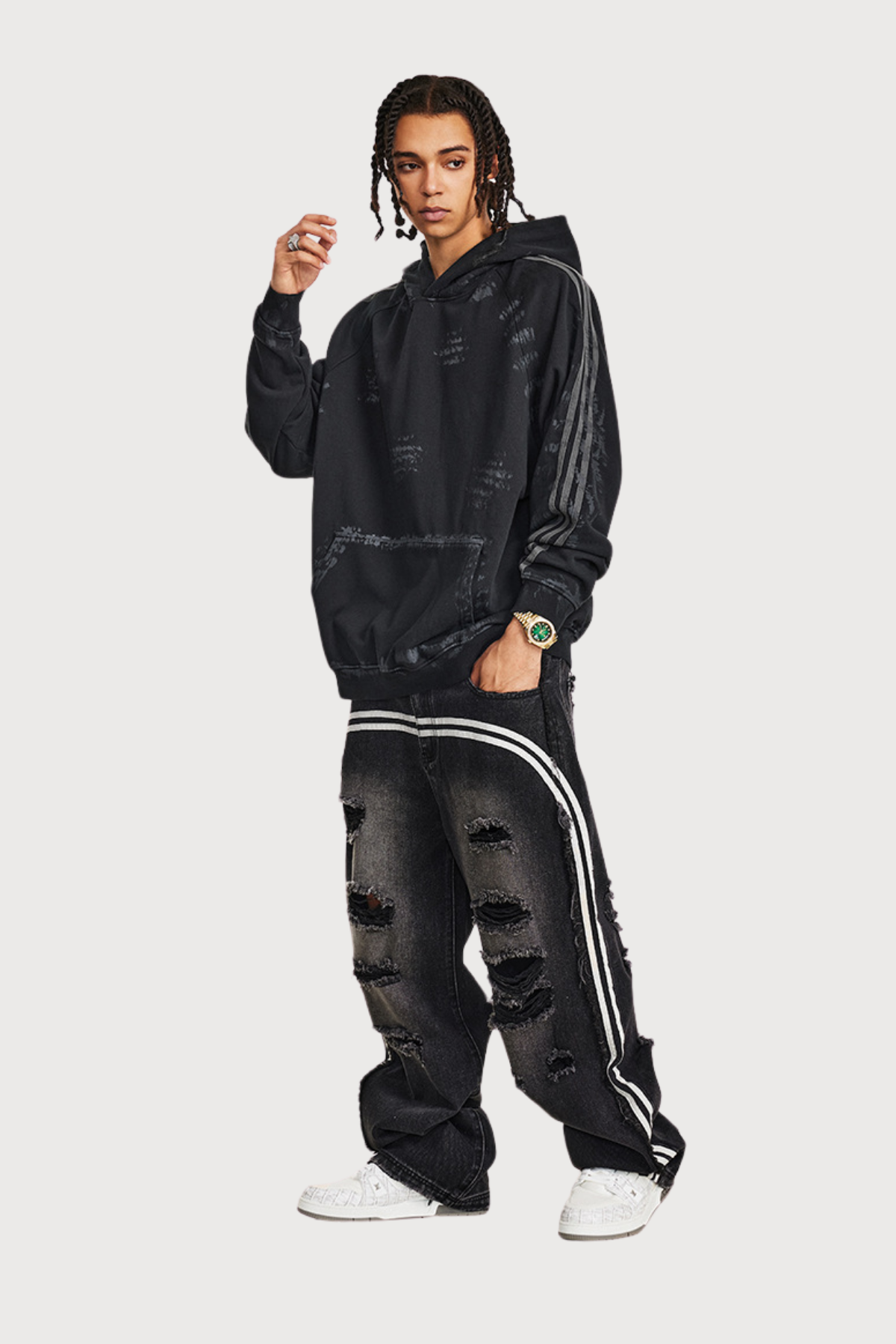 Stealth Loop Retro Long Sleeve Hoodie