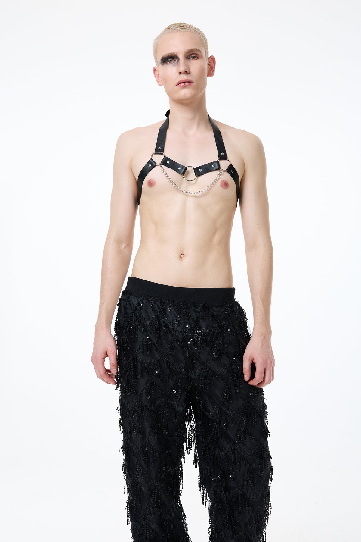 Steel Circuit Leather Chest Harness