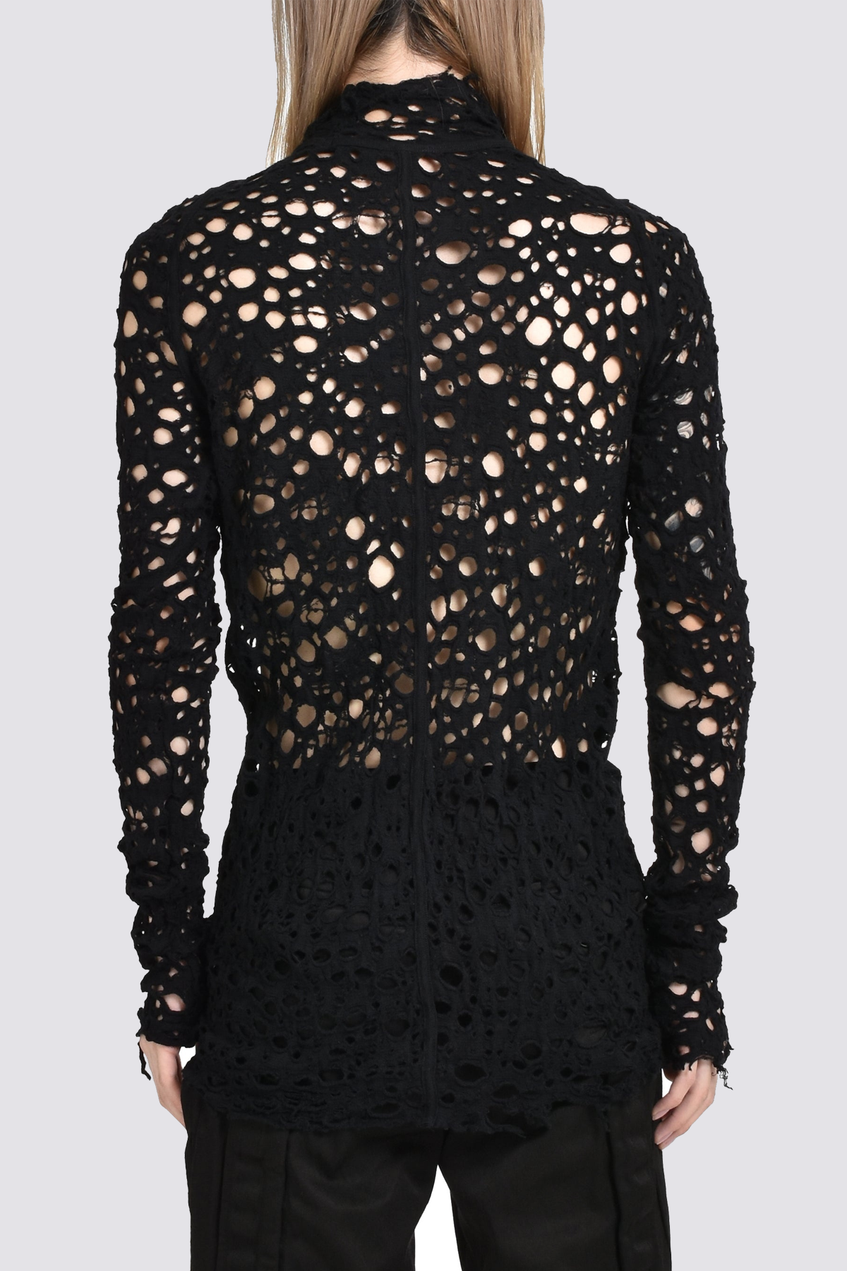 Steel Loop Cutout Long Sleeve Top