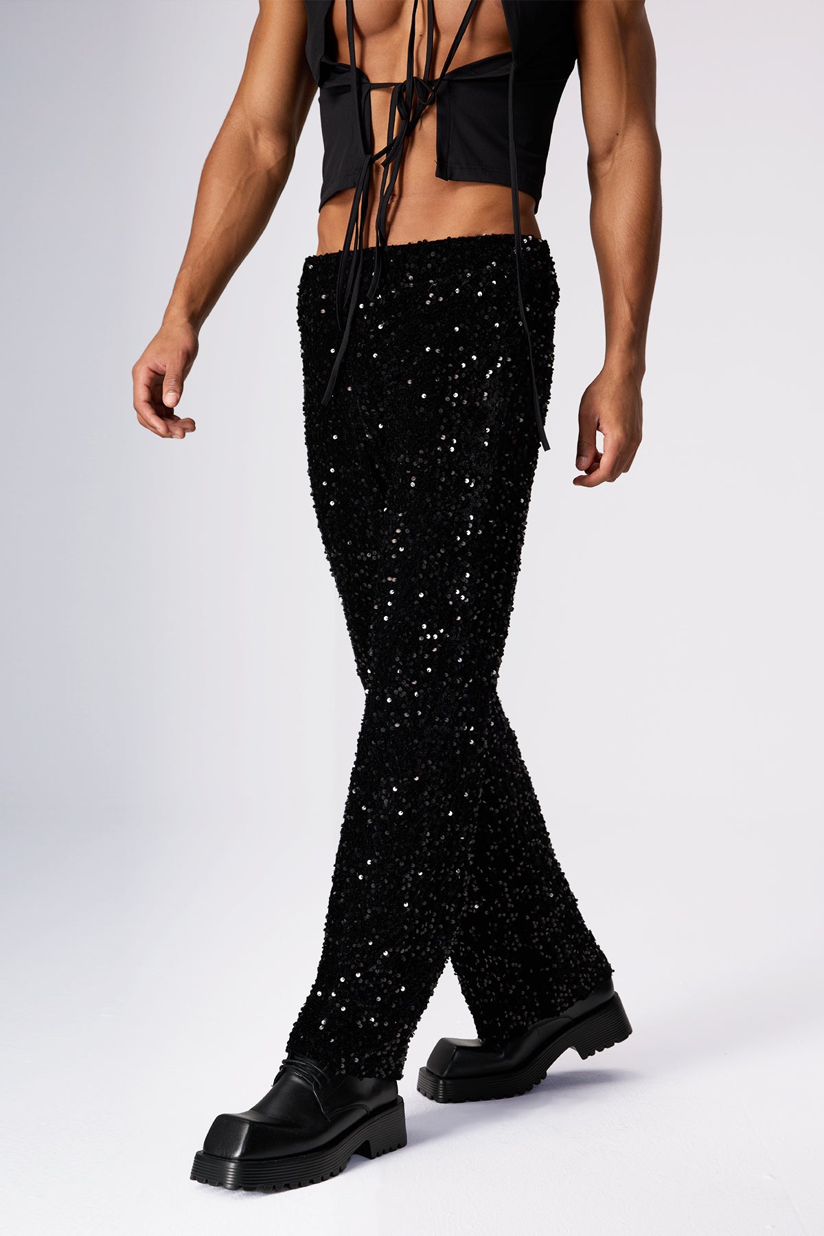 Steel Pulse Sequin Straight Pants