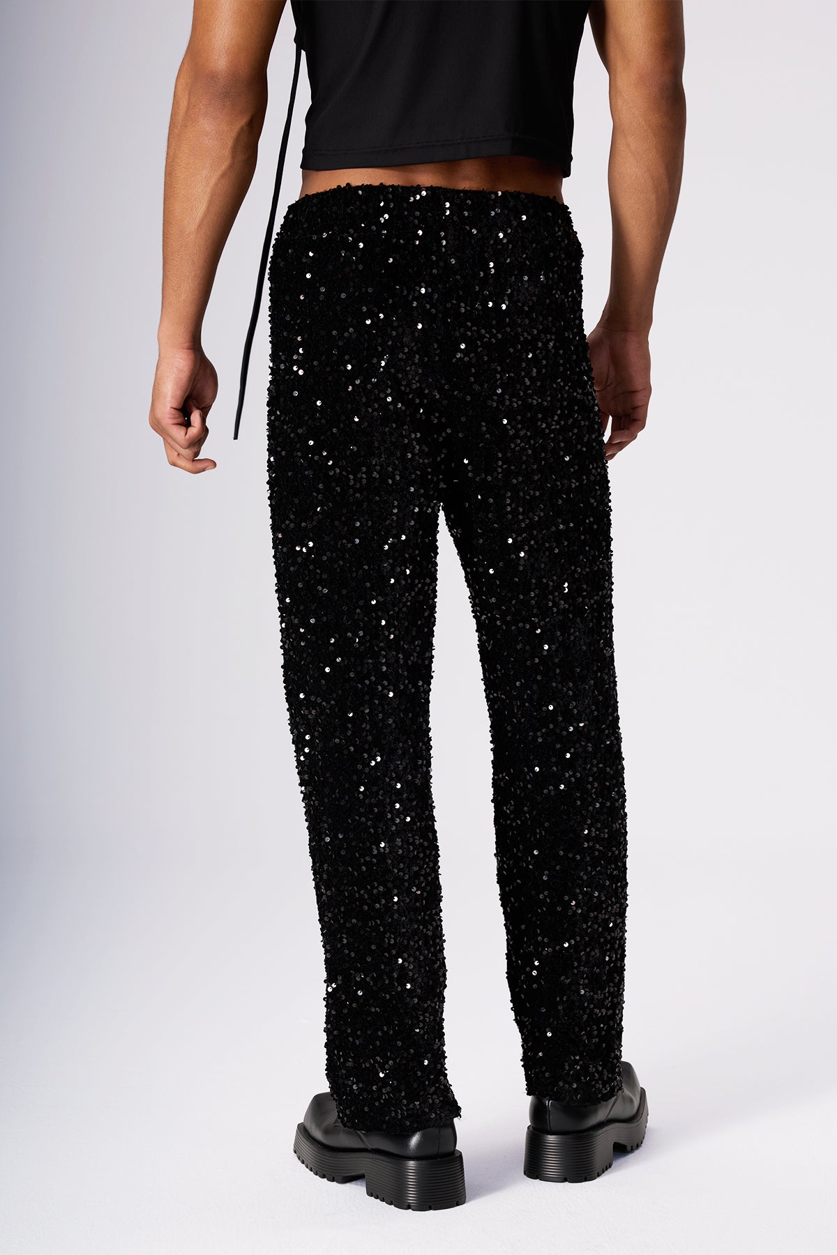 Steel Pulse Sequin Straight Pants