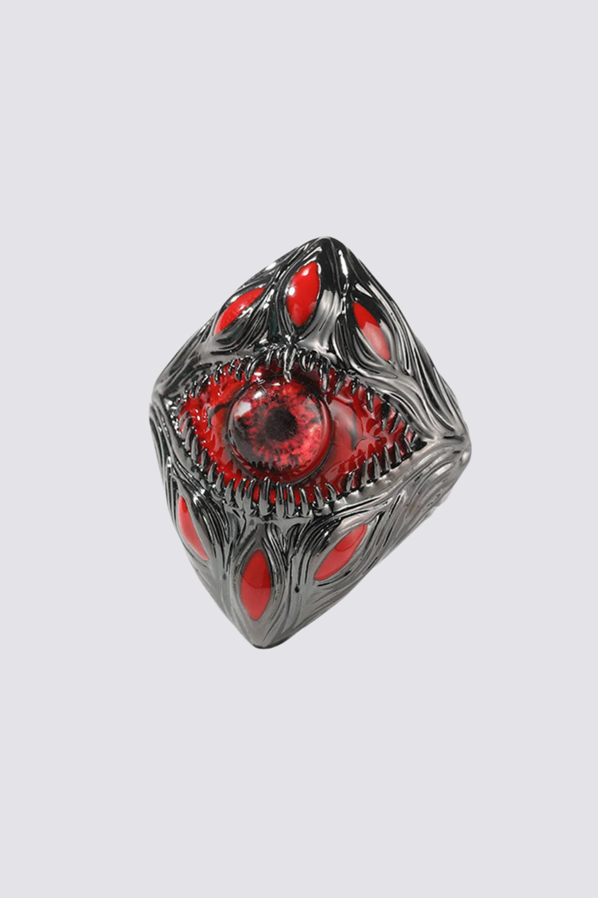 Steel Ray Red Eye Parasitic Ring