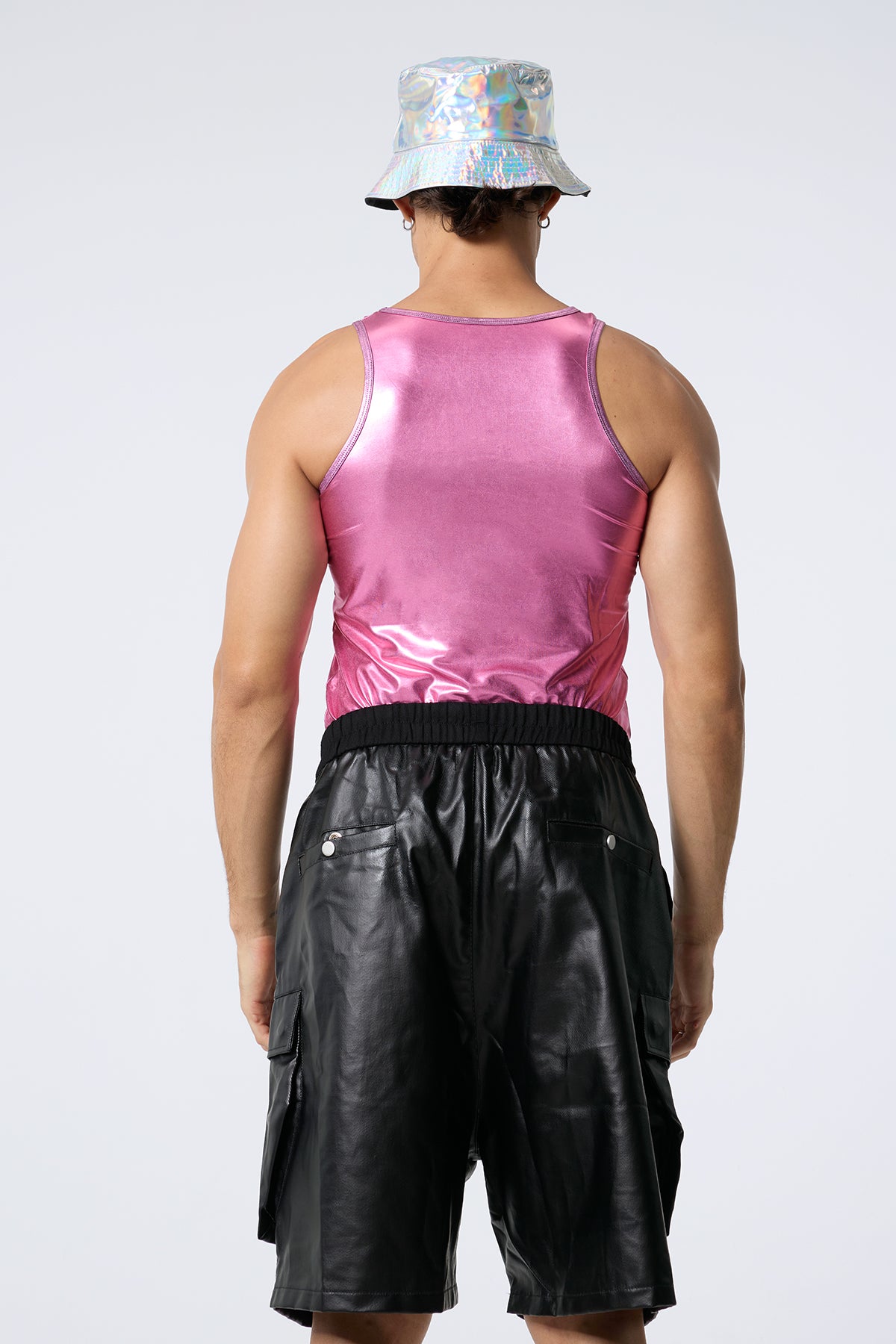 Steel Depth Sleeveless Top Pink