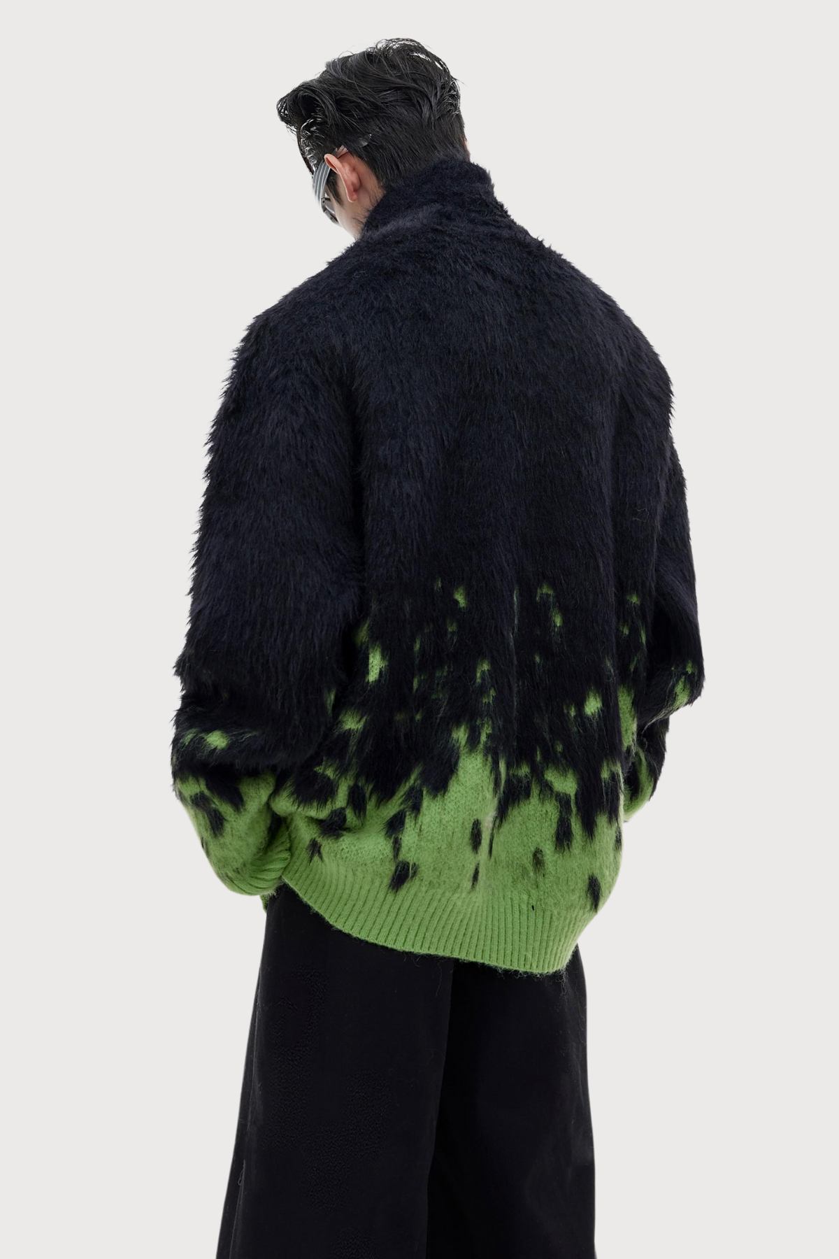 Still Phrase Knit Mink Jacket Green