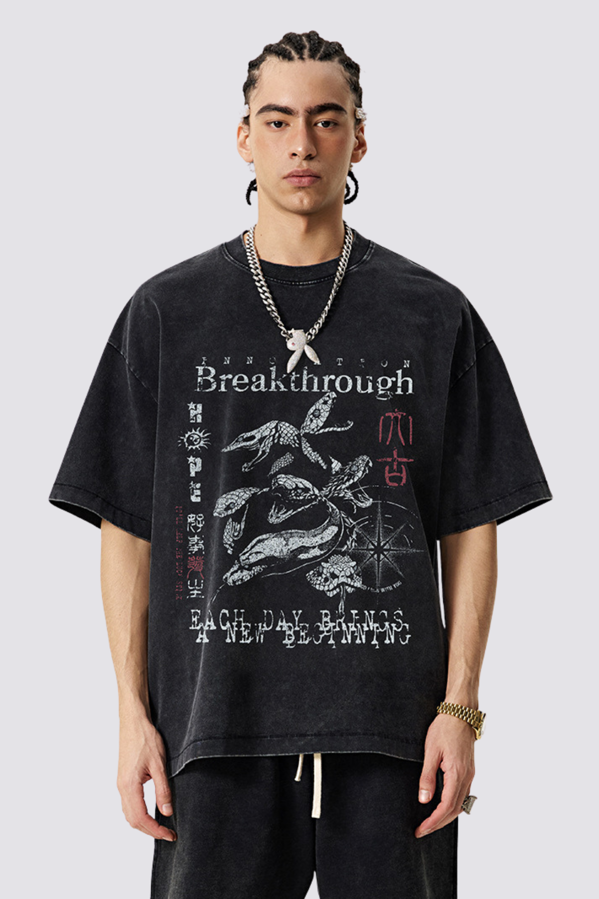 Still Pulse Snake Print Top