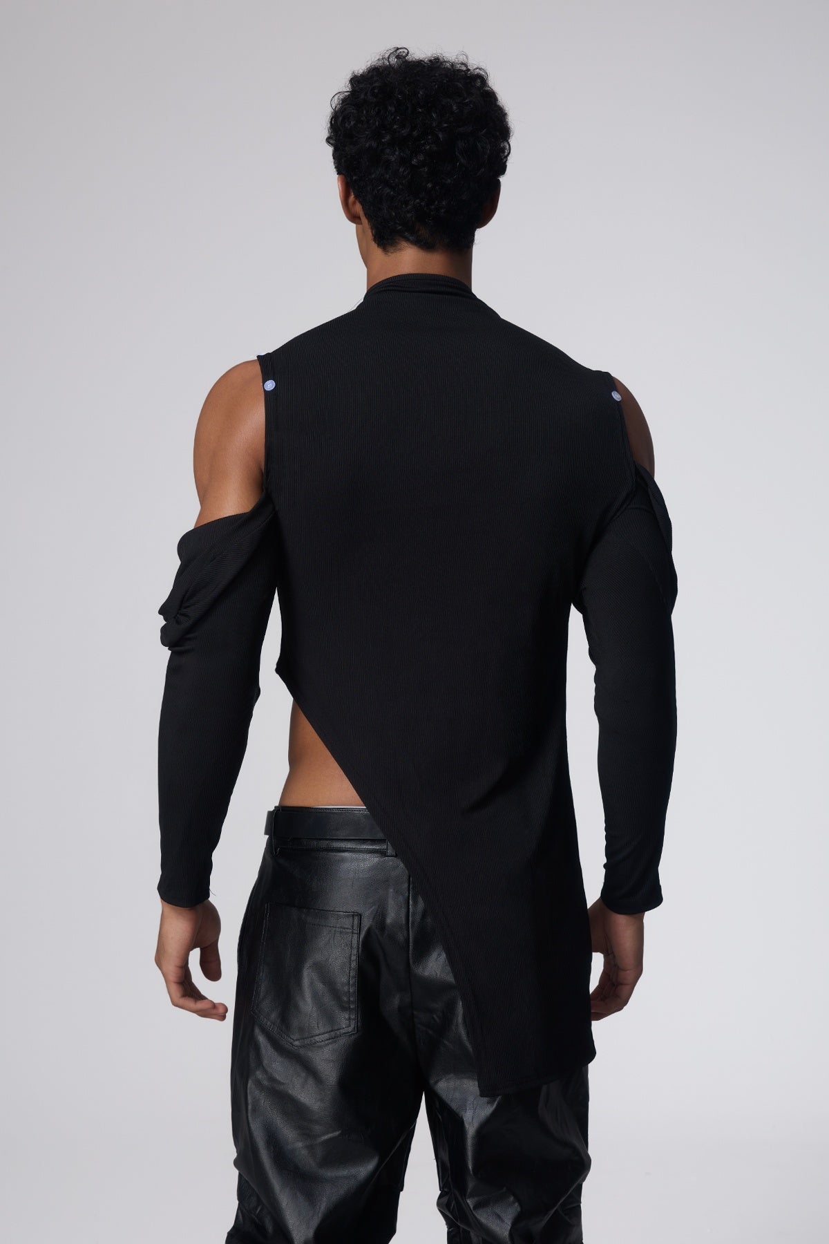 Still Shadow Button Cutout Top