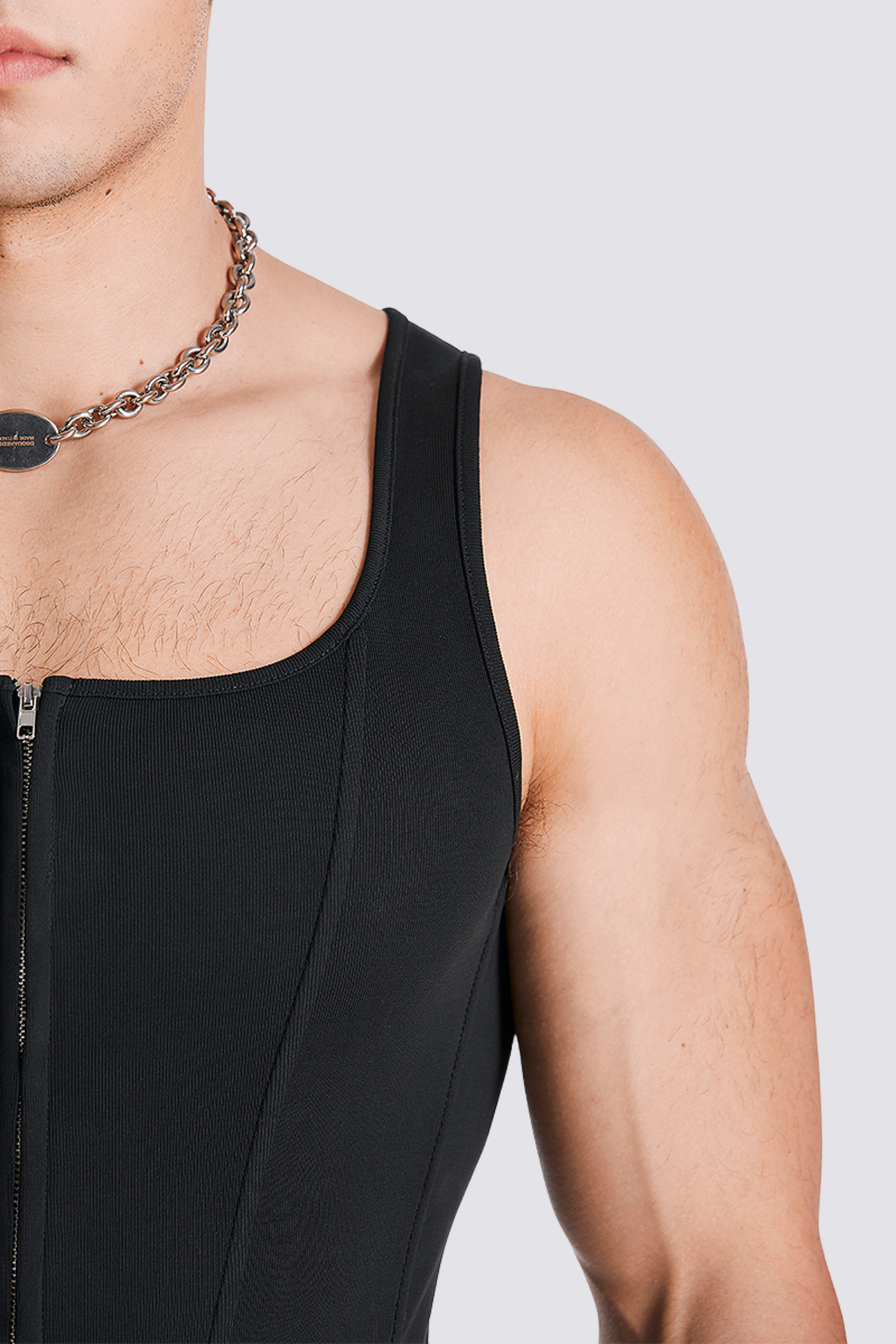 Stone Drift Zipper Top