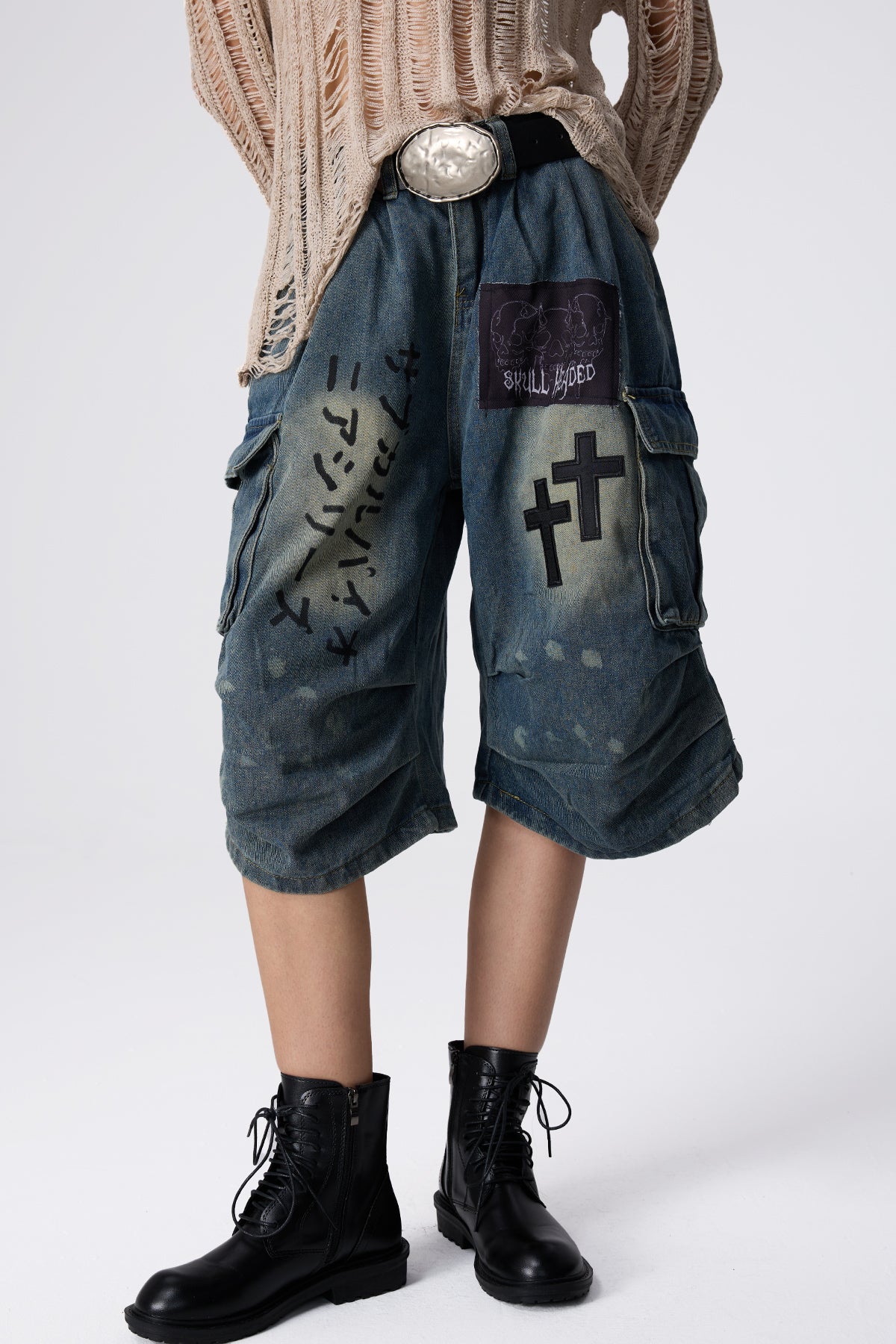 Storm Tread Ruched Wide Leg Shorts