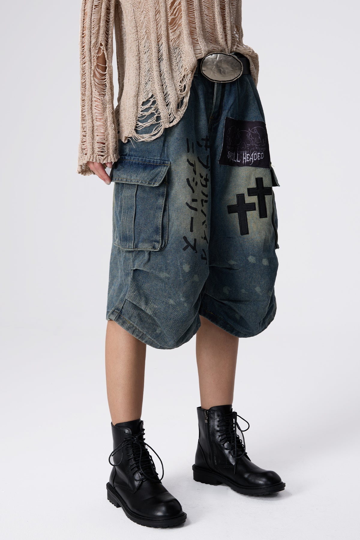 Storm Tread Ruched Wide Leg Shorts