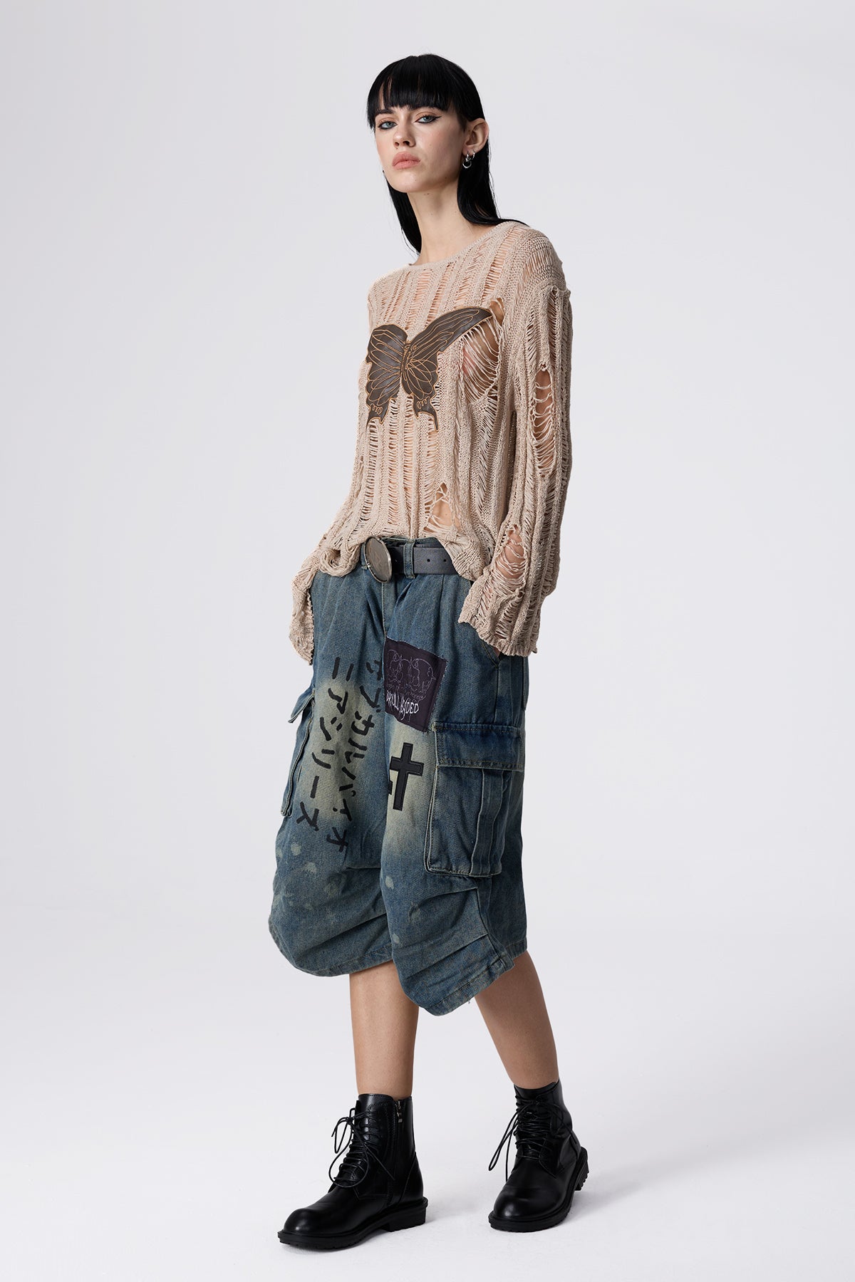 Storm Tread Ruched Wide Leg Shorts