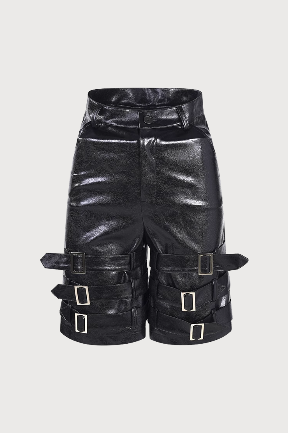 Storm Grip Buckle Leather Shorts