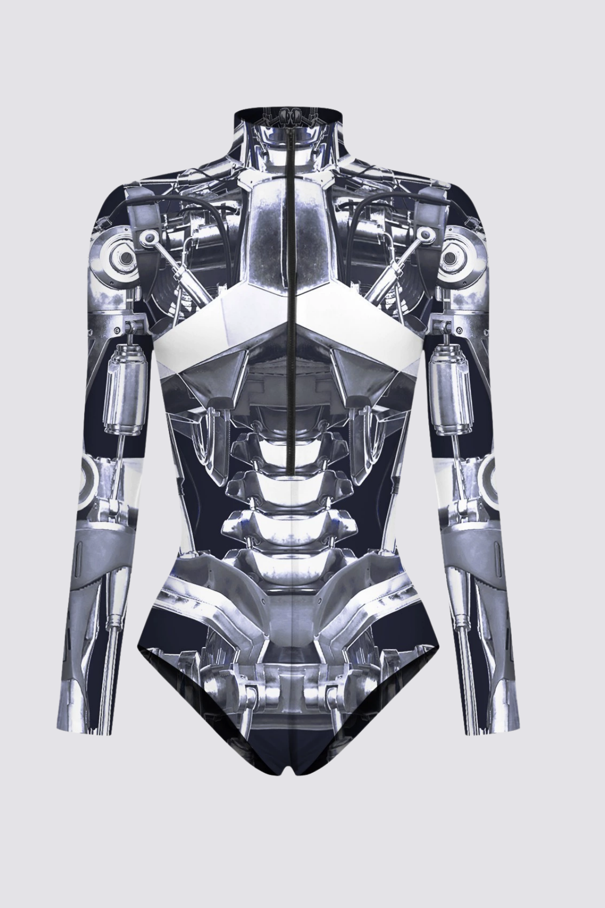 Strap Signal Print Long Sleeve Bodysuit