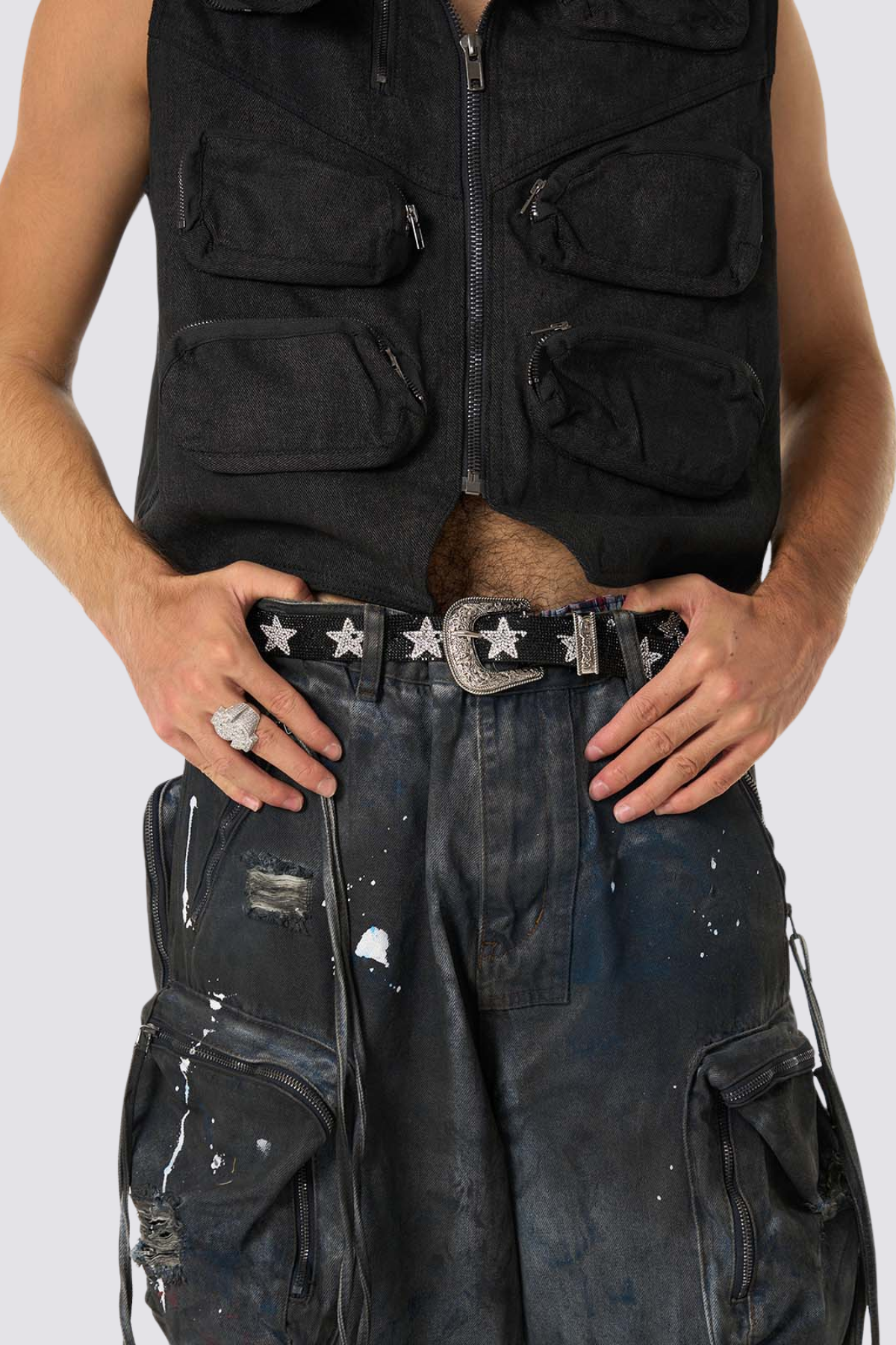 Street Phase Ripped Wide Leg Jeans