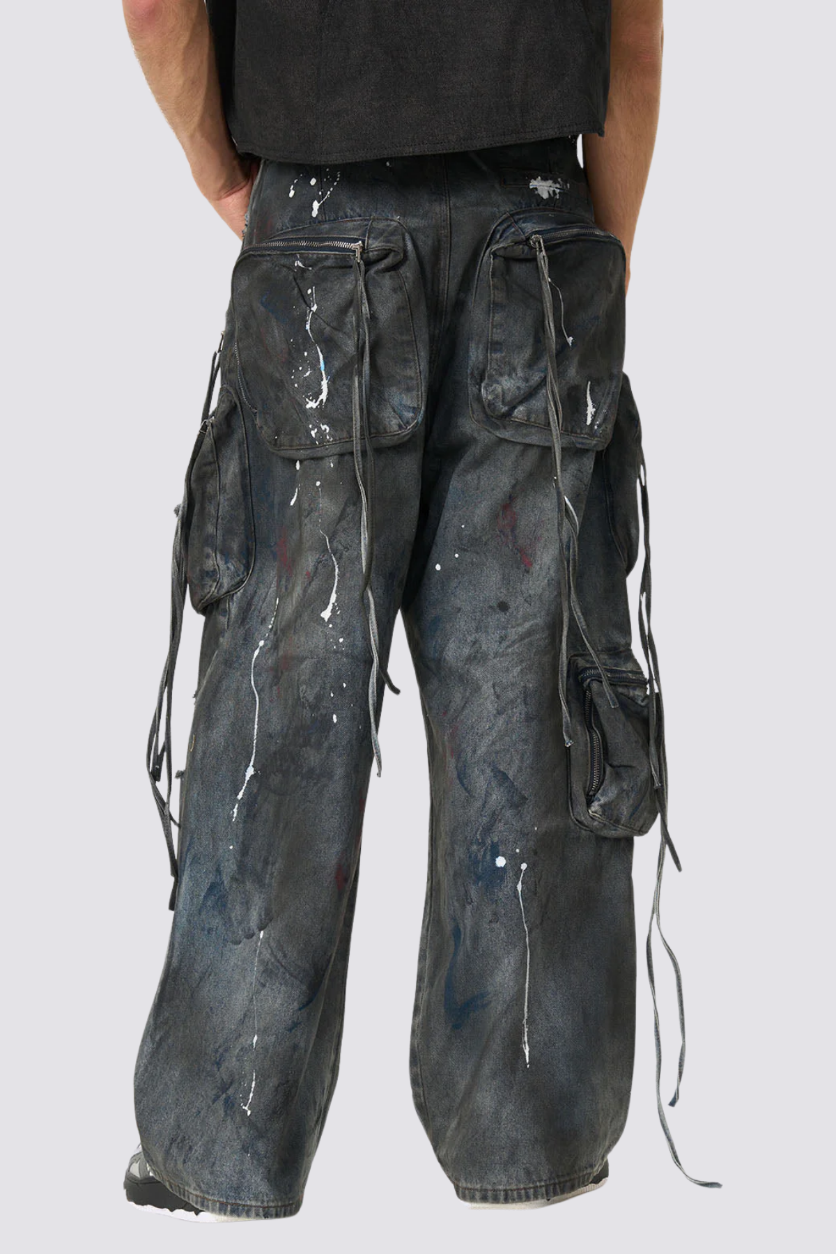 Street Phase Ripped Wide Leg Jeans