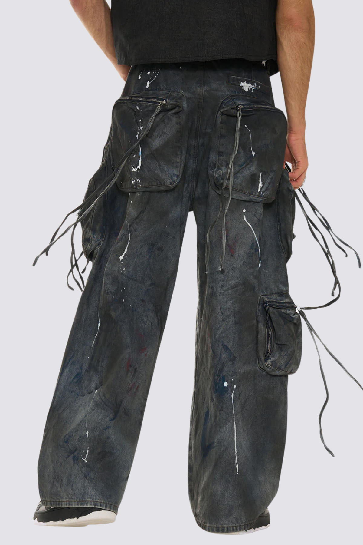 Street Phase Ripped Wide Leg Jeans
