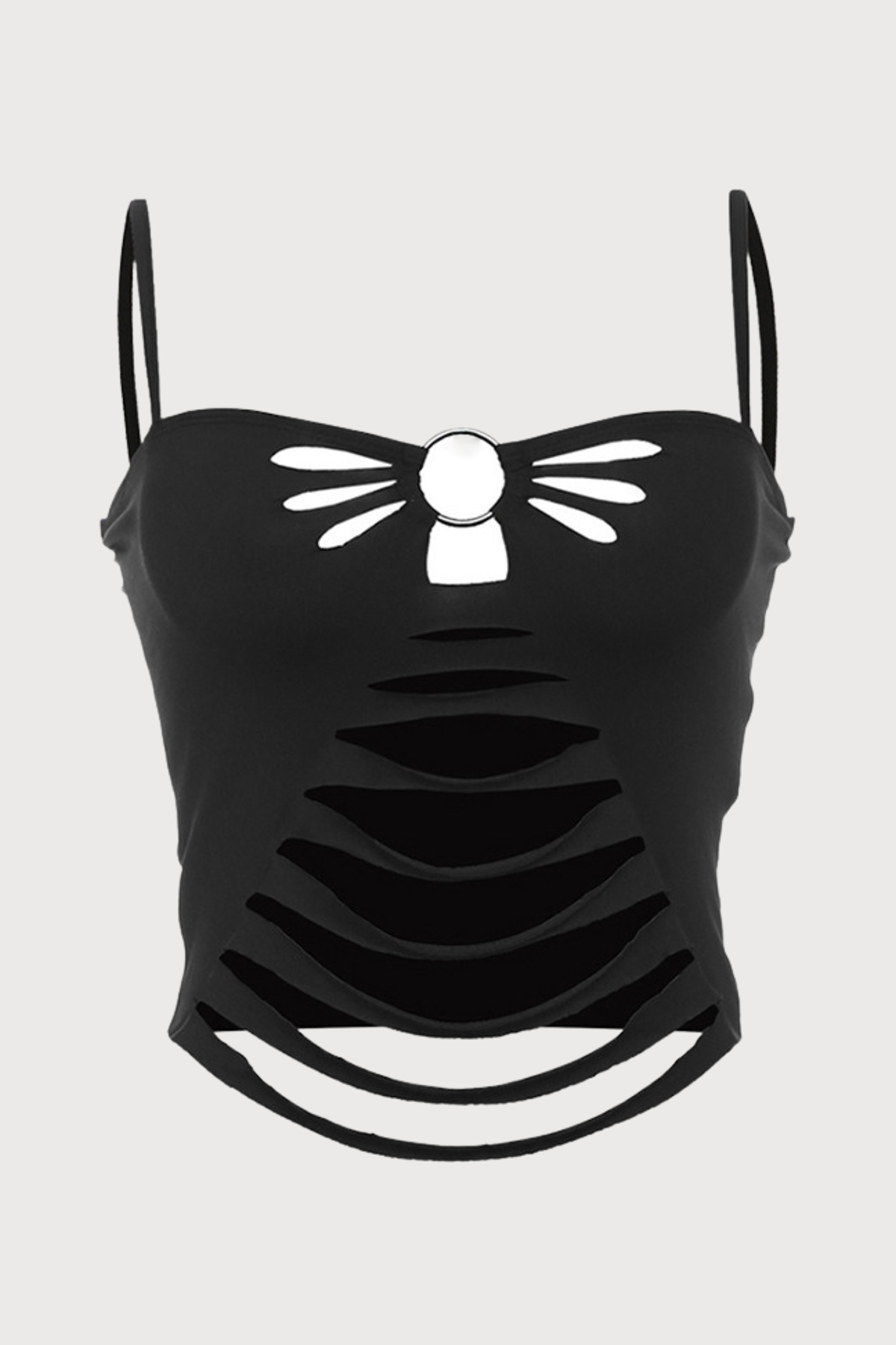 Street Pulse Spaghetti Hollow out Top