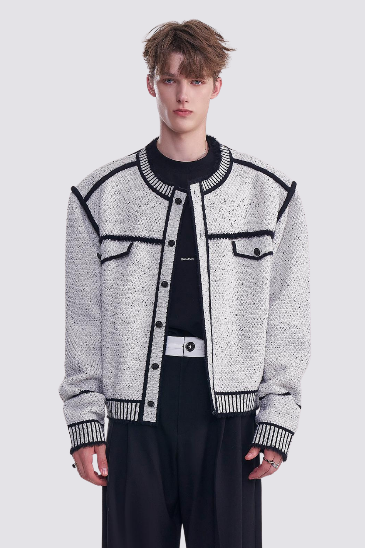 Stretch Knit Sweater Jacket