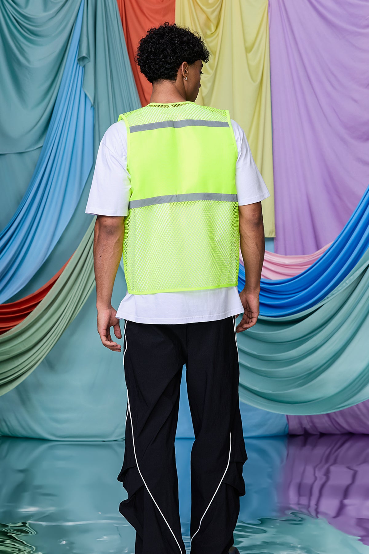 Subtle Distortion Cutout Vest