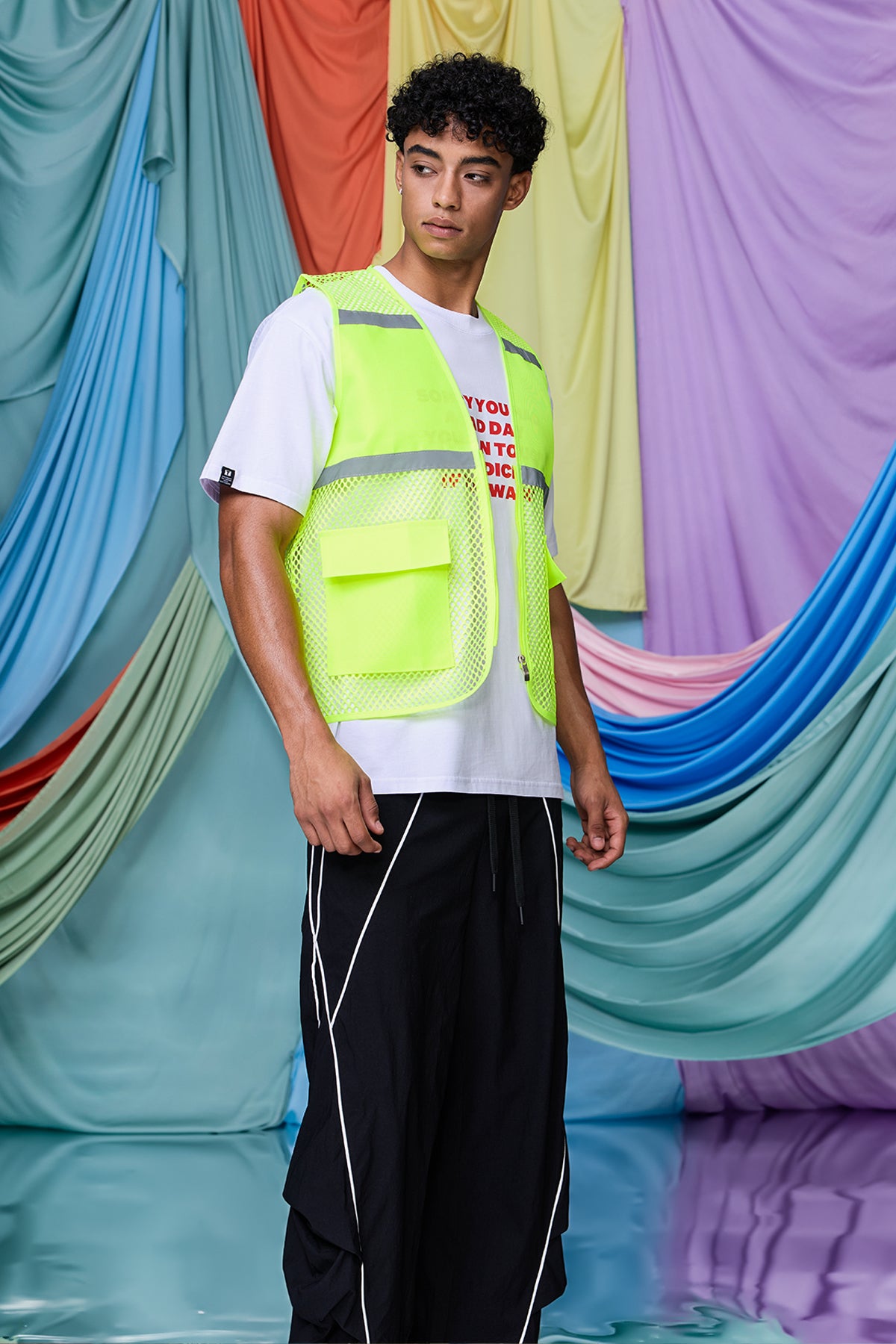 Subtle Distortion Cutout Vest