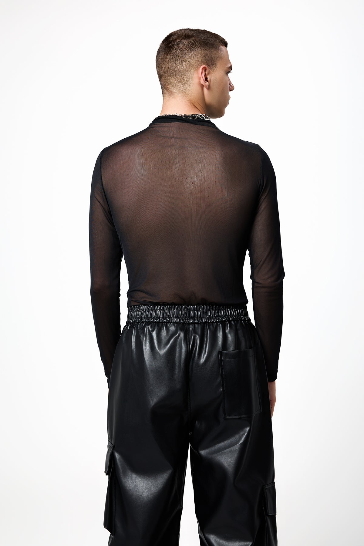 Subtle Screen Long Sleeve Gothic Mesh Top