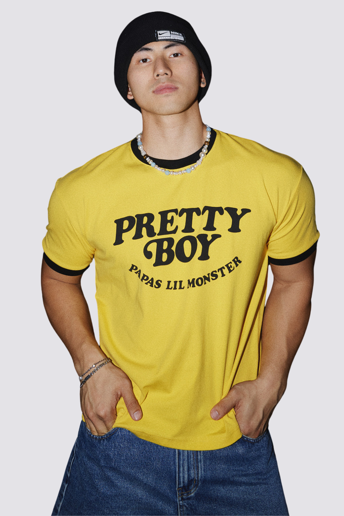 Subtle Tone Letter Print Top