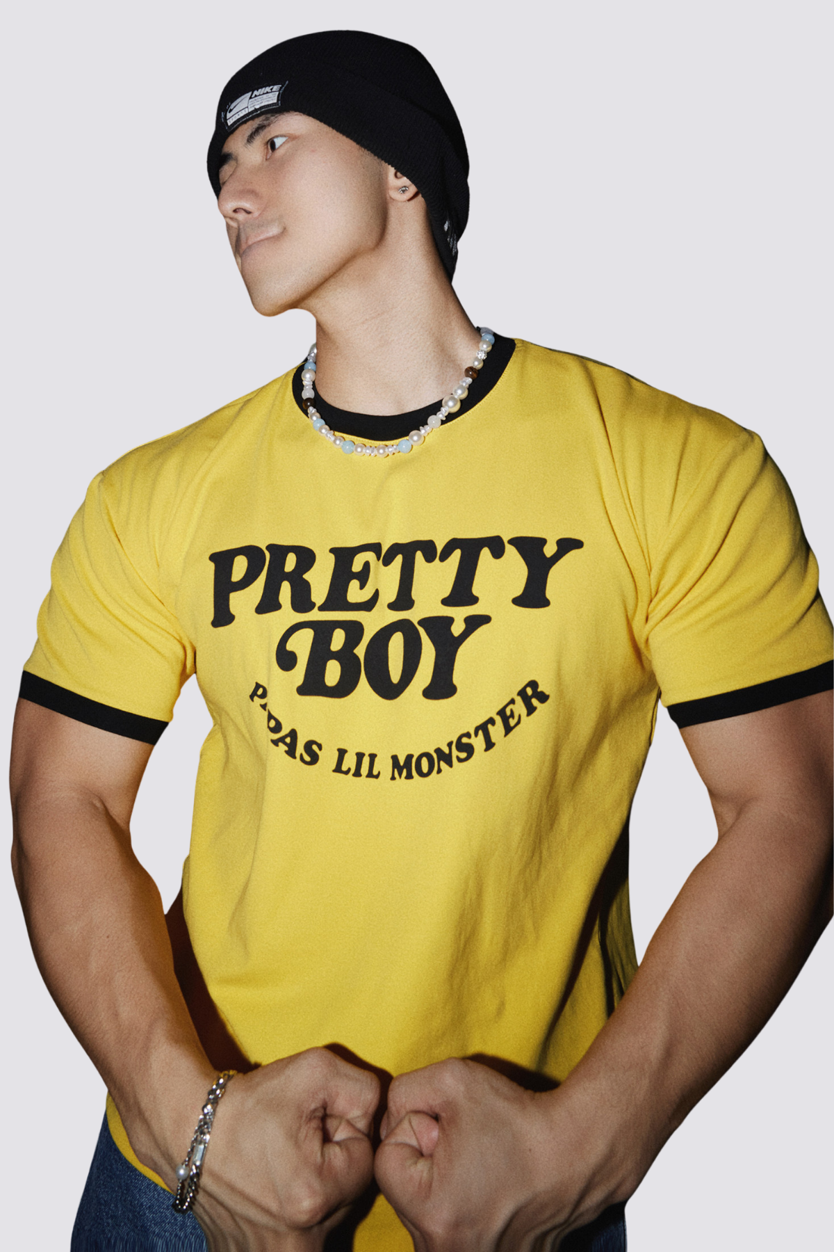 Subtle Tone Letter Print Top