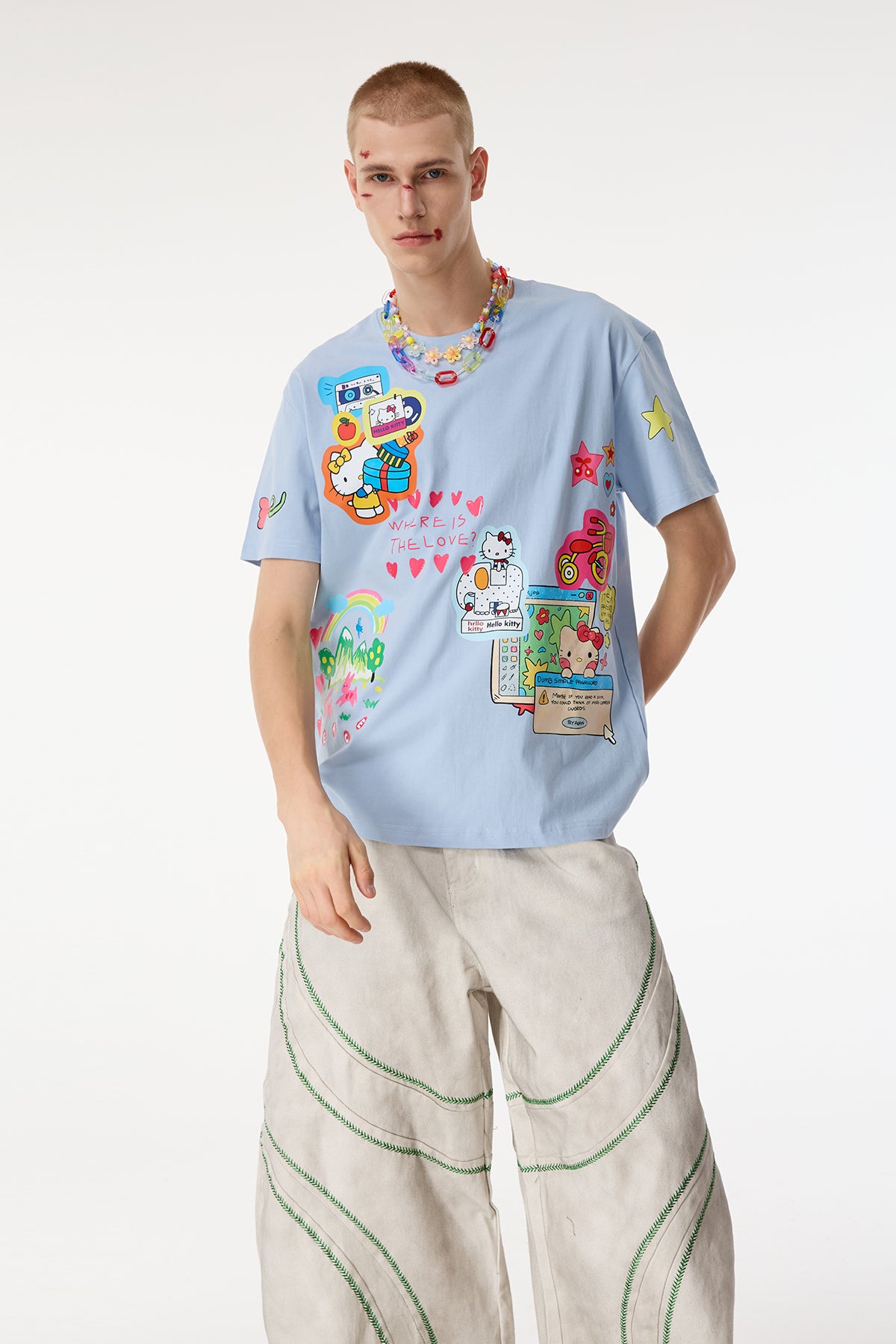 Subtle Trace Cat Star Print Top