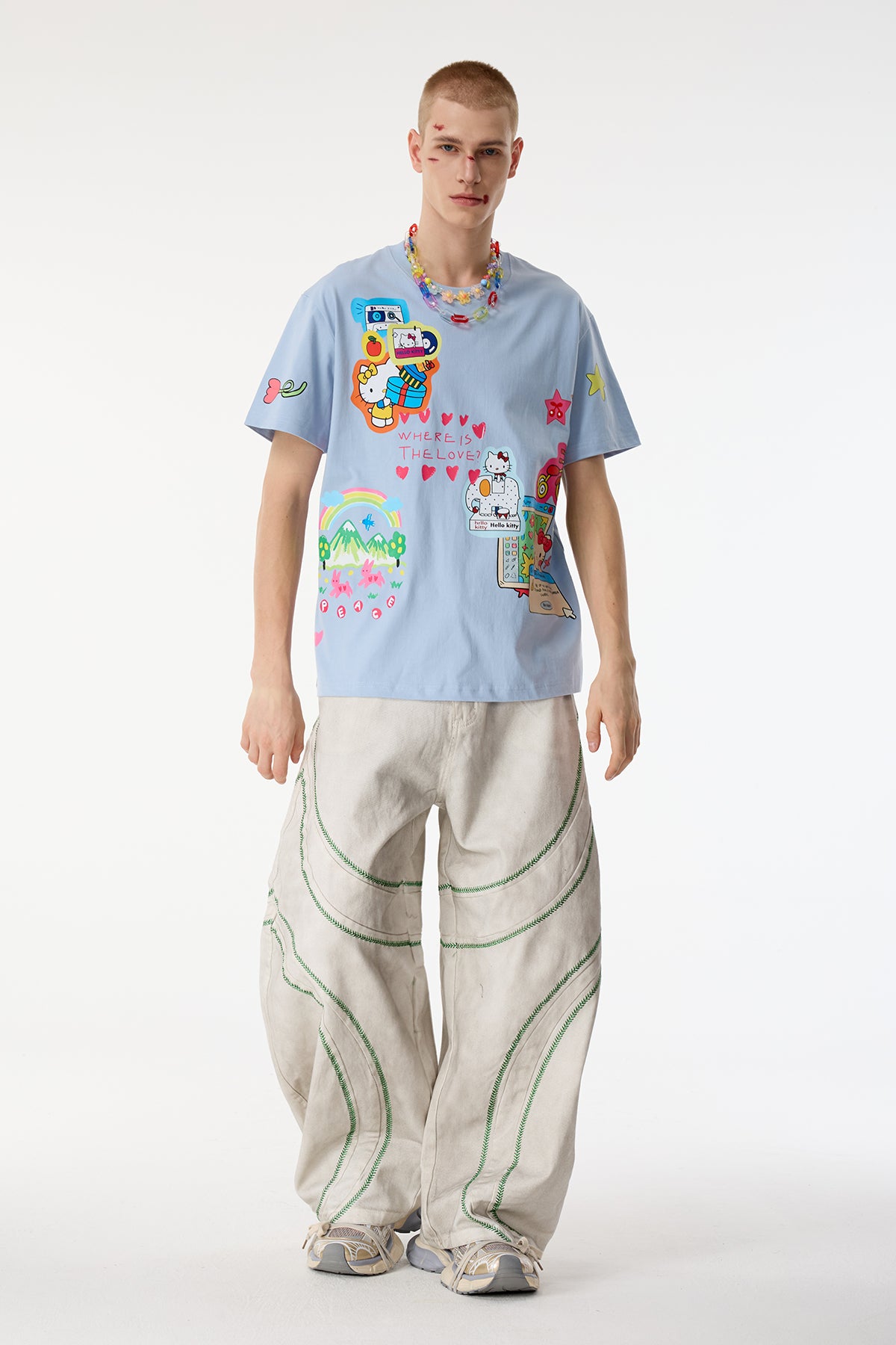 Subtle Trace Cat Star Print Top