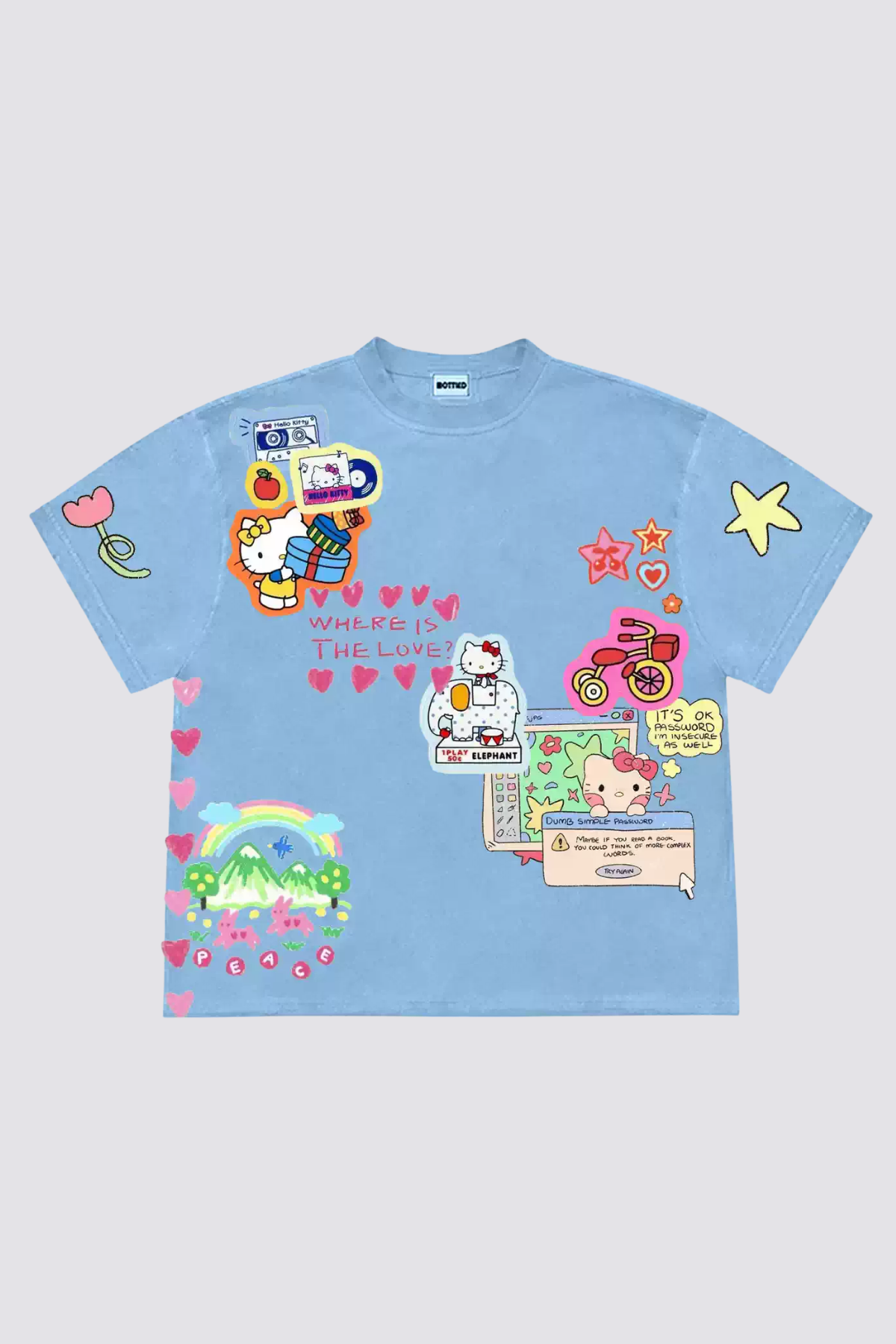 Subtle Trace Cat Star Print Top