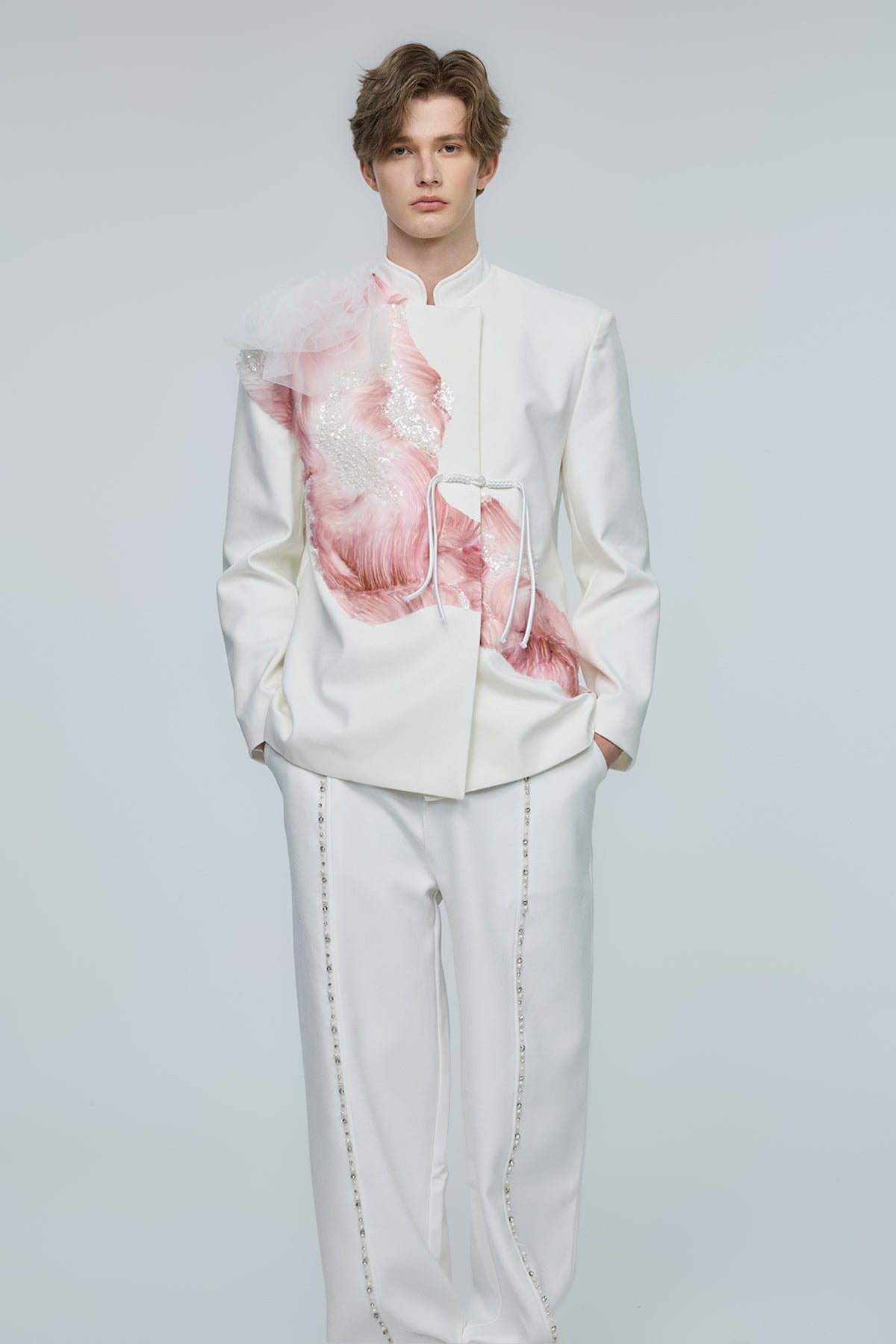 Synth Flare Long Sleeve Sequin Jacket