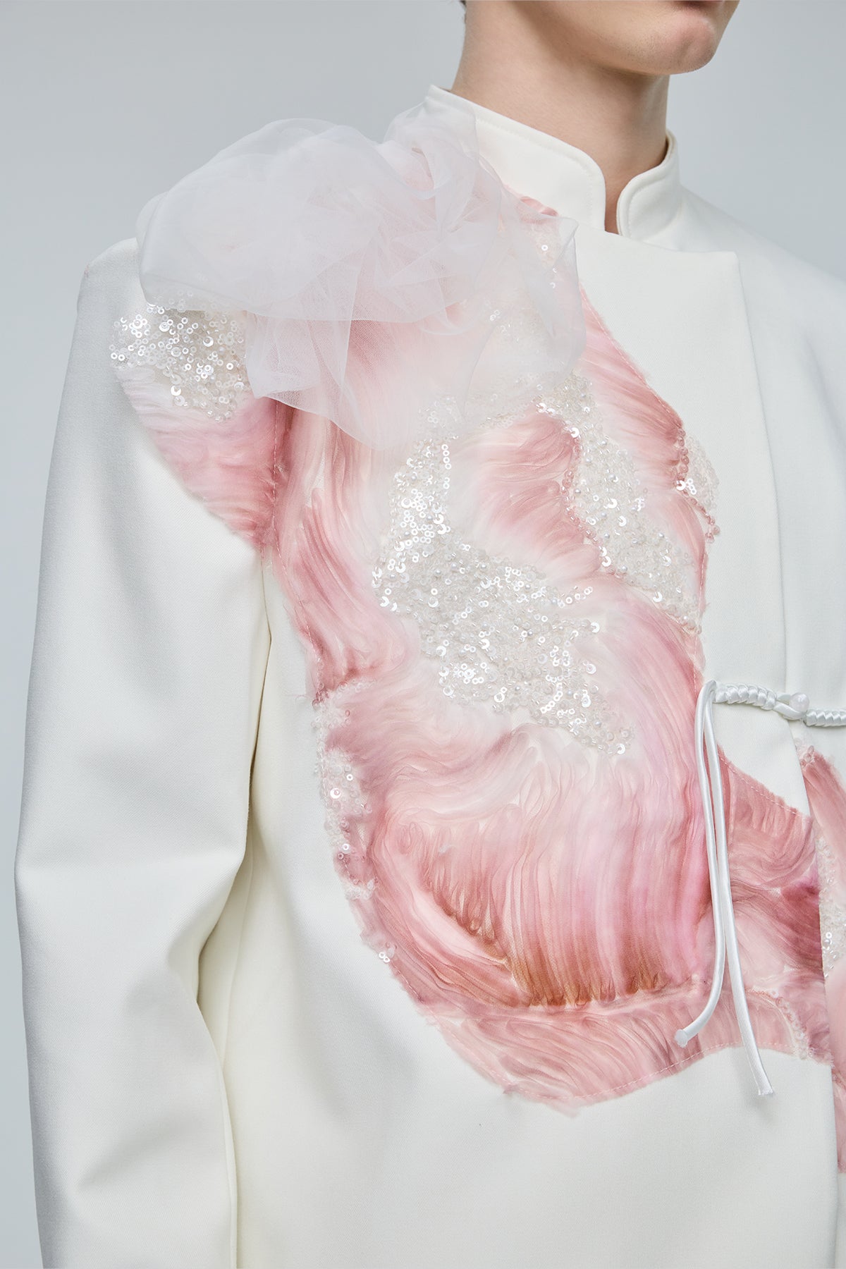 Synth Flare Long Sleeve Sequin Jacket