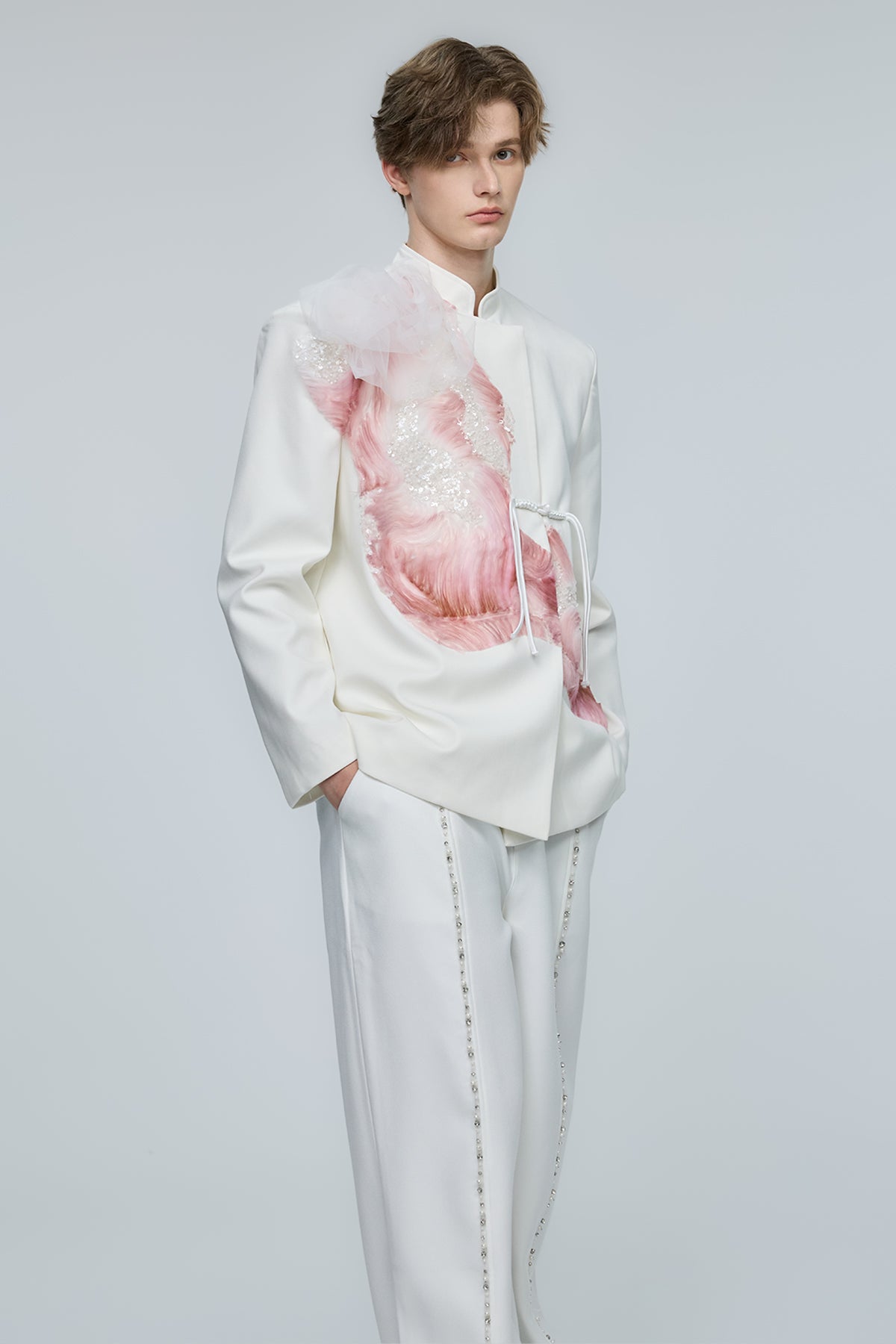 Synth Flare Long Sleeve Sequin Jacket