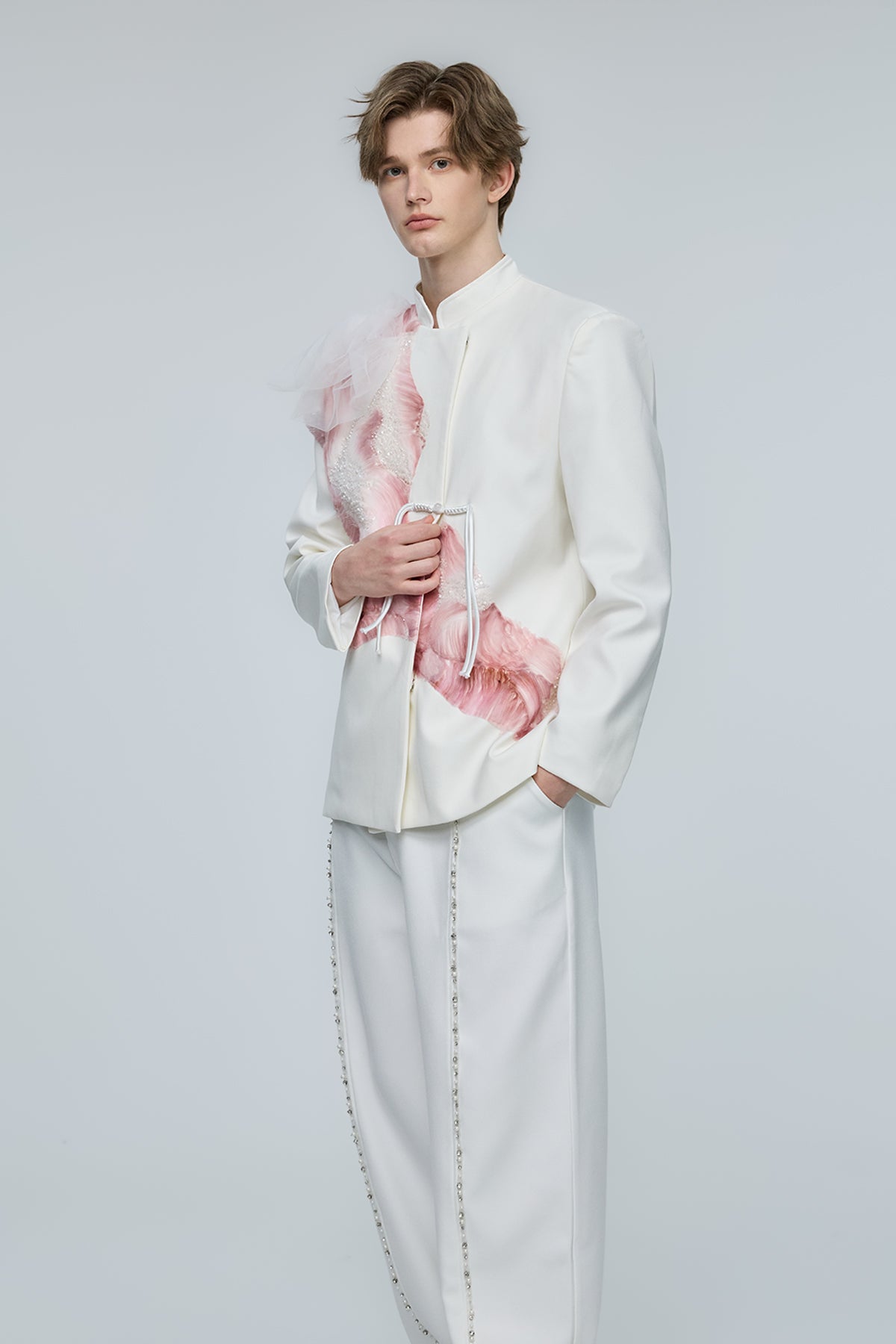 Synth Flare Long Sleeve Sequin Jacket
