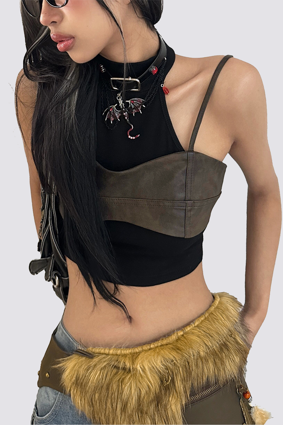 Tease Curve Spaghetti Crop Top