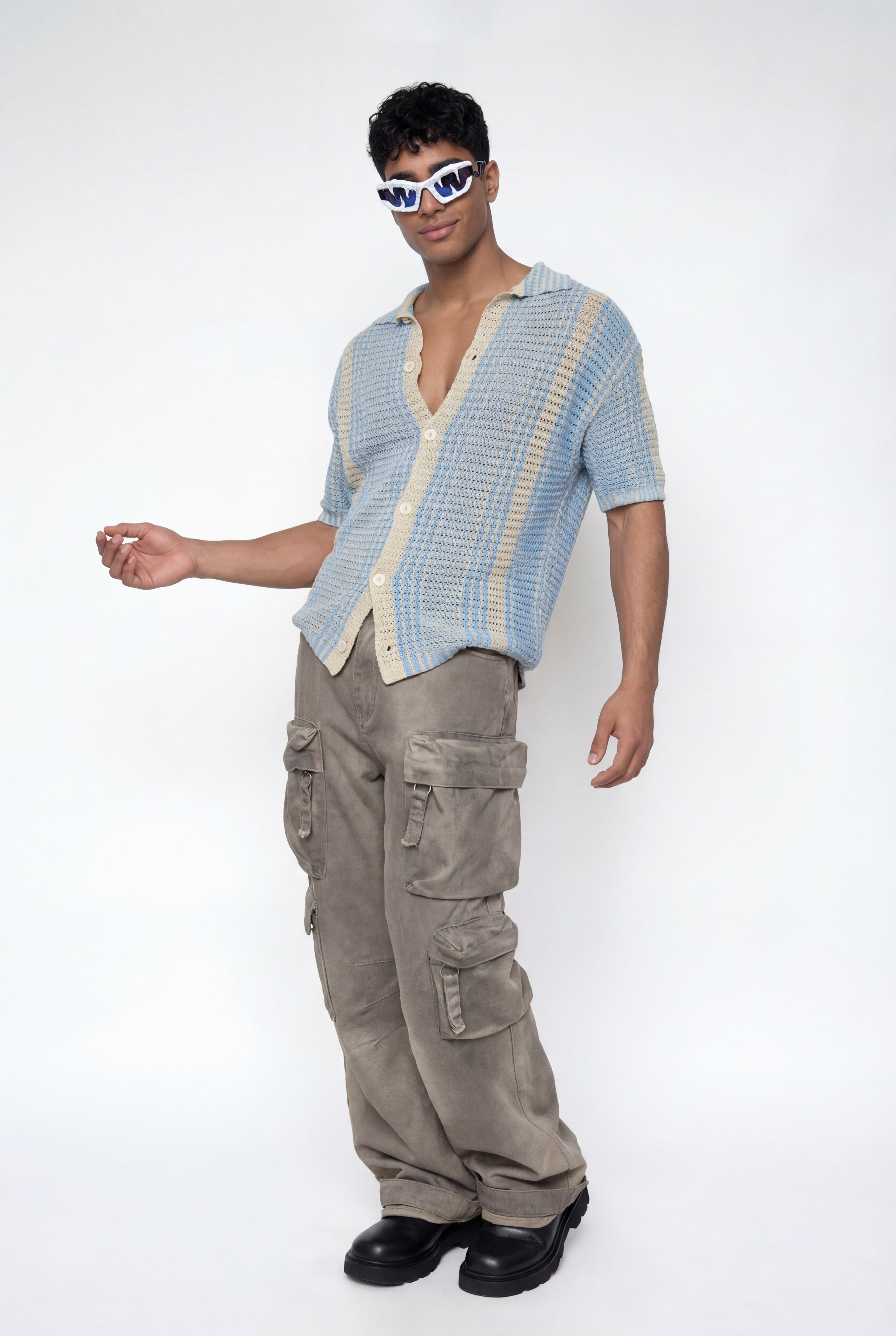 Thin Stroke Stripe Knit Shirt