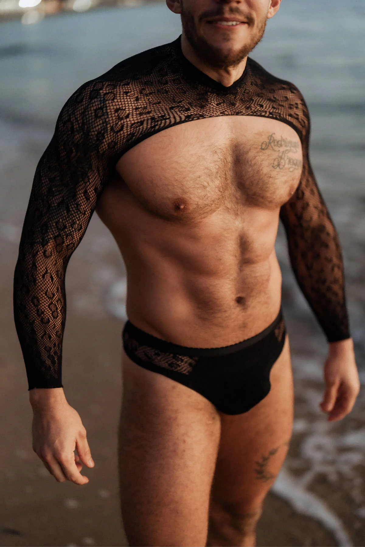 Thin Wrap Lace Pants Set