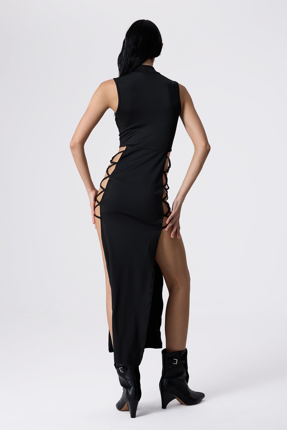 Tide Frame Sleeveless Split Maxi Dress