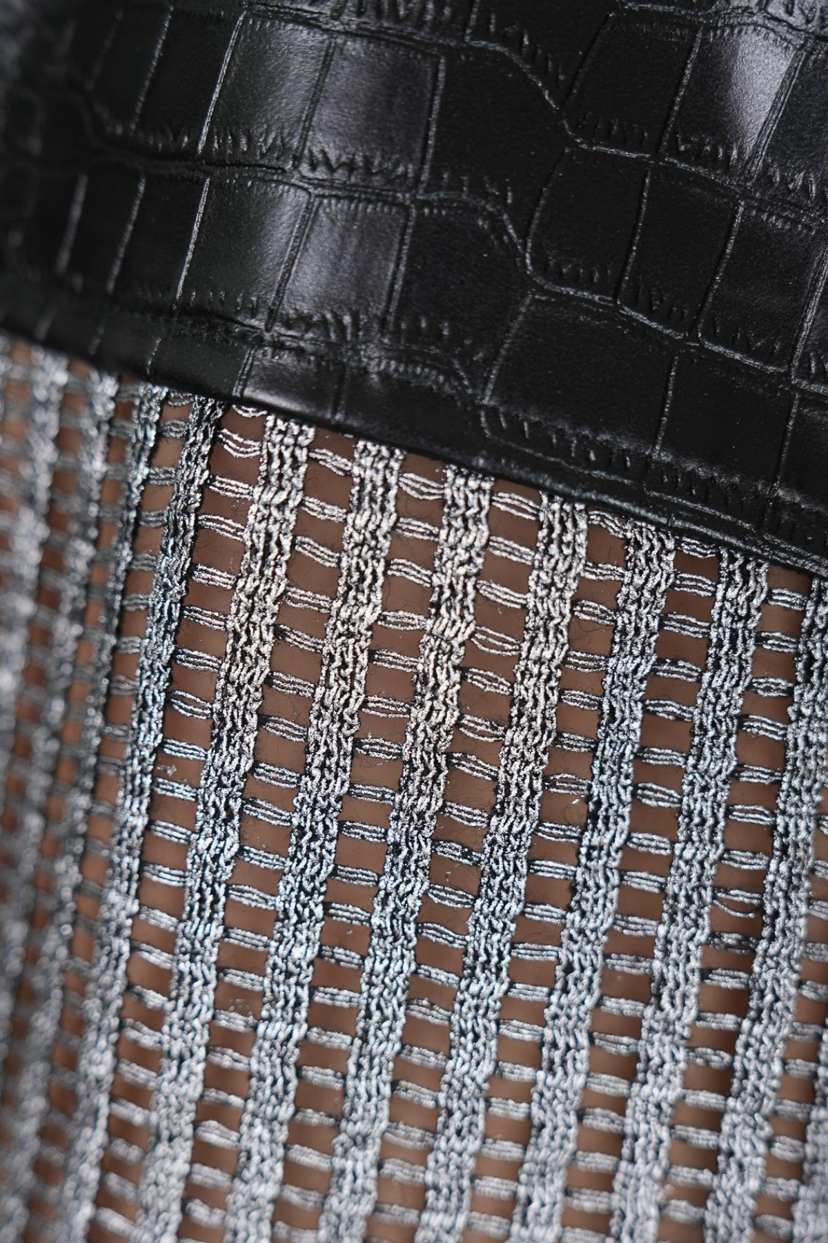 Tight Harness Paneled Cutout Top Black