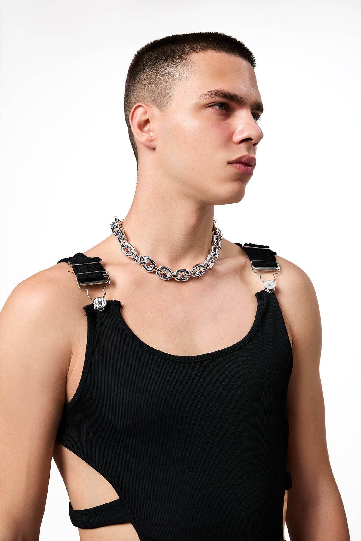 Titanium Flow Metal Punk Necklace