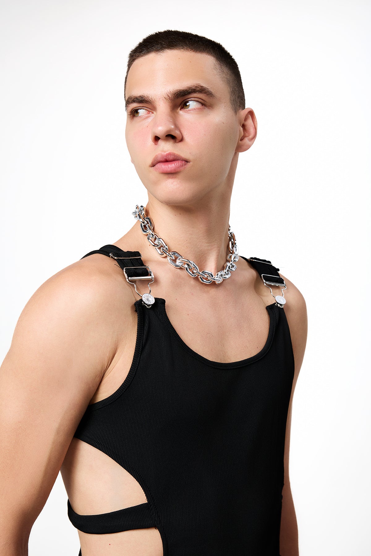 Titanium Flow Metal Punk Necklace