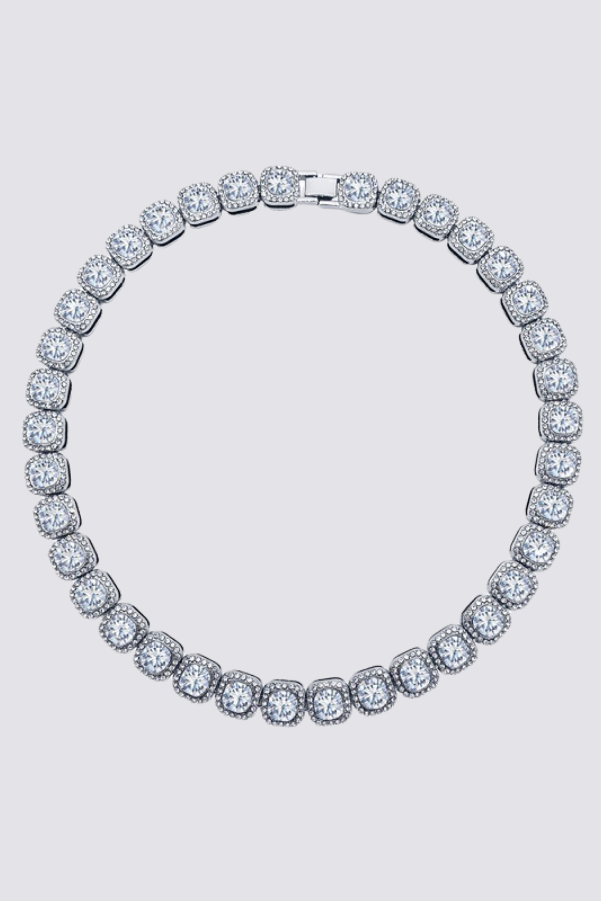 Titanium Veil Rhinestone Necklace