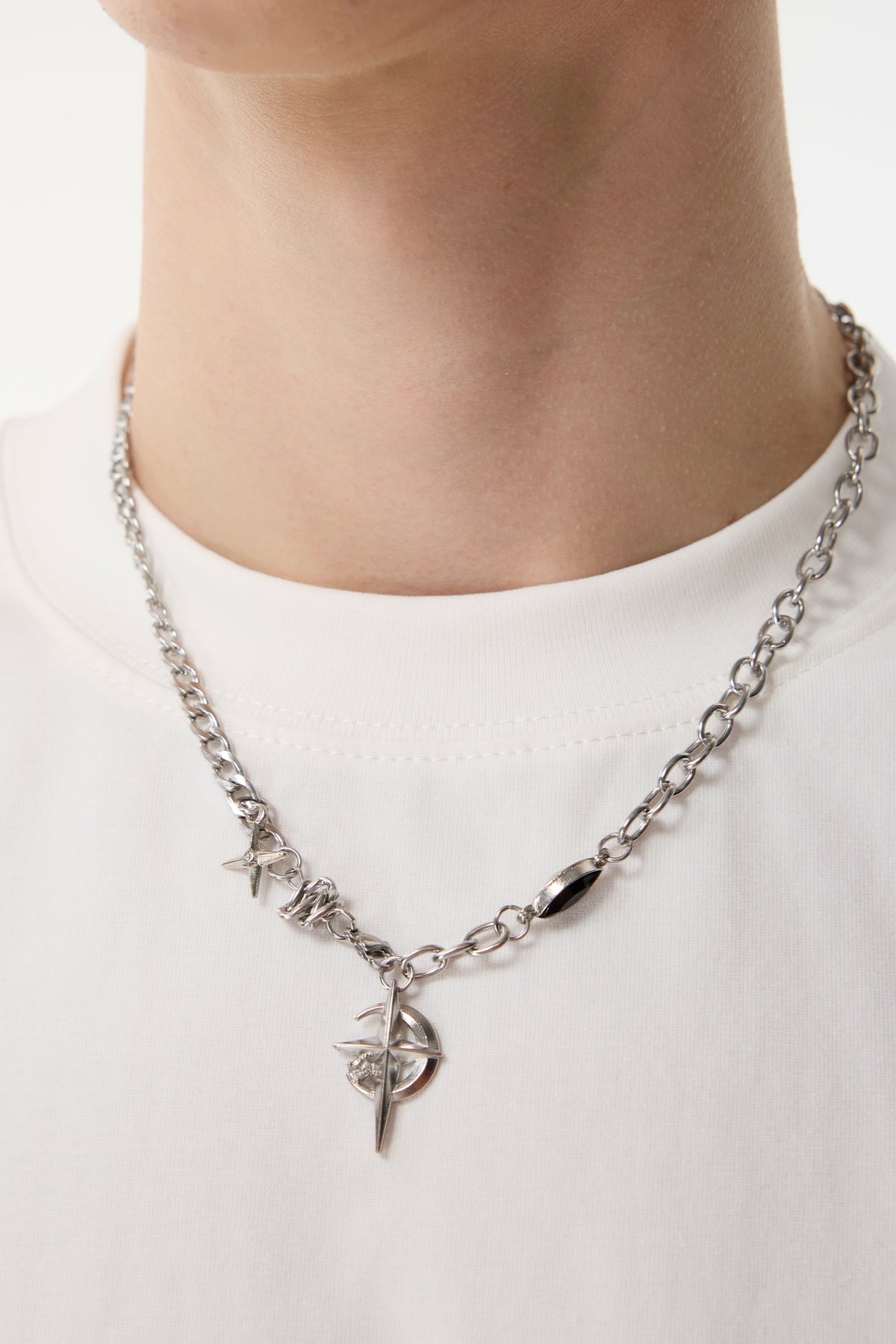 Titanium Ray Metal Necklace