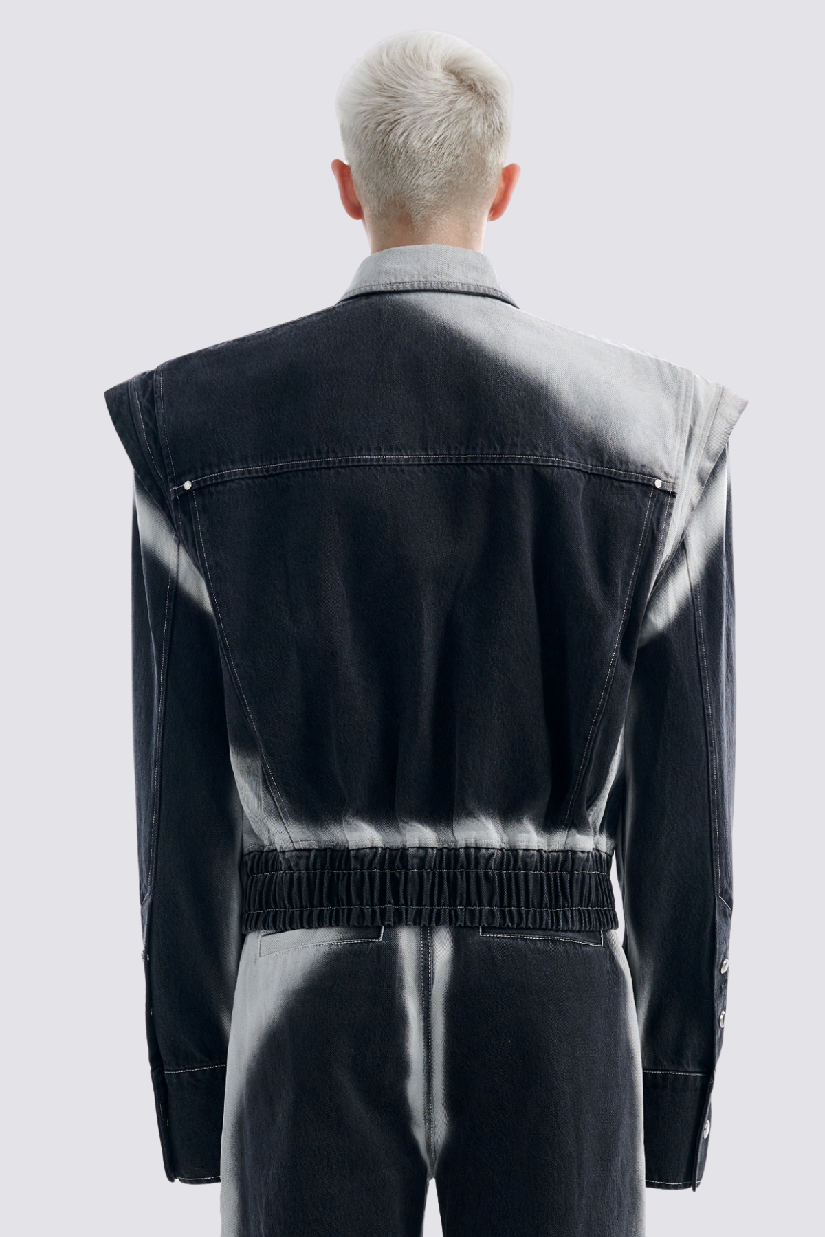 Torn Glare Denim Crop Jacket