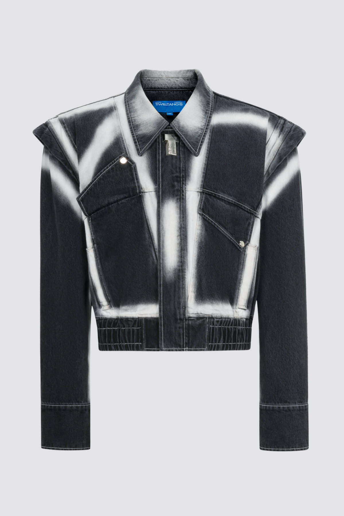 Torn Glare Denim Crop Jacket