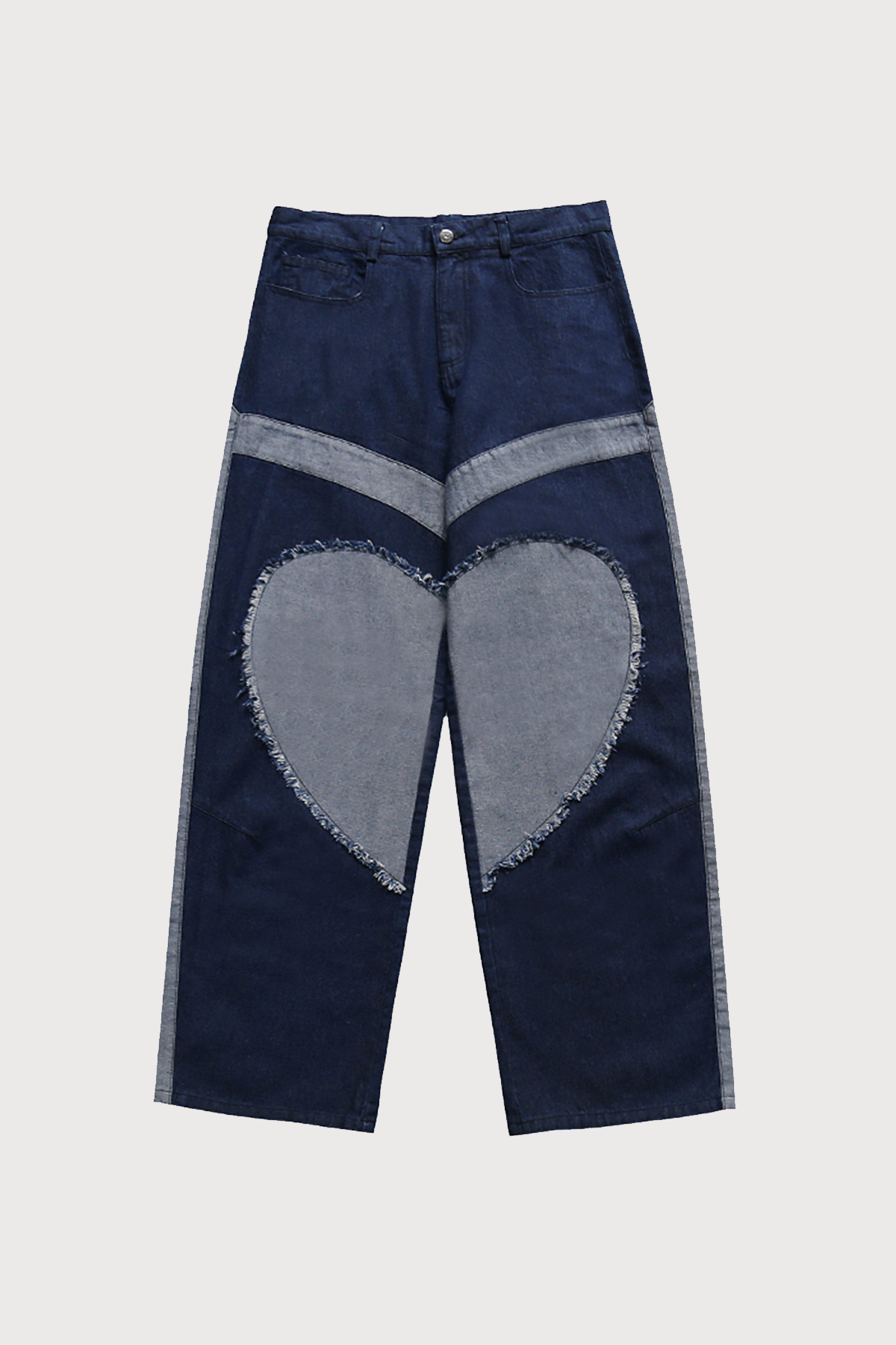 Toxic Indigo Patchwork Straight Jeans