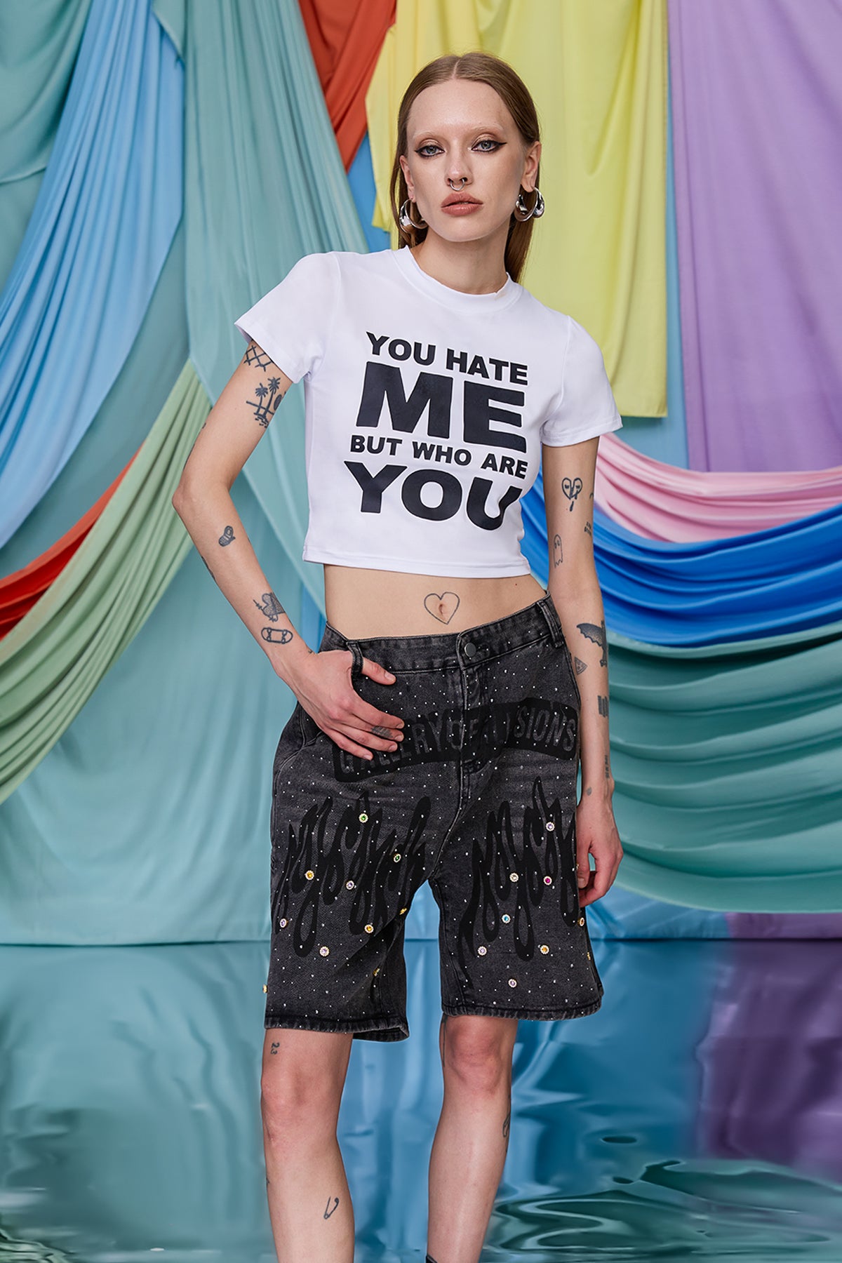 Tranquil Flow Print Crop Top