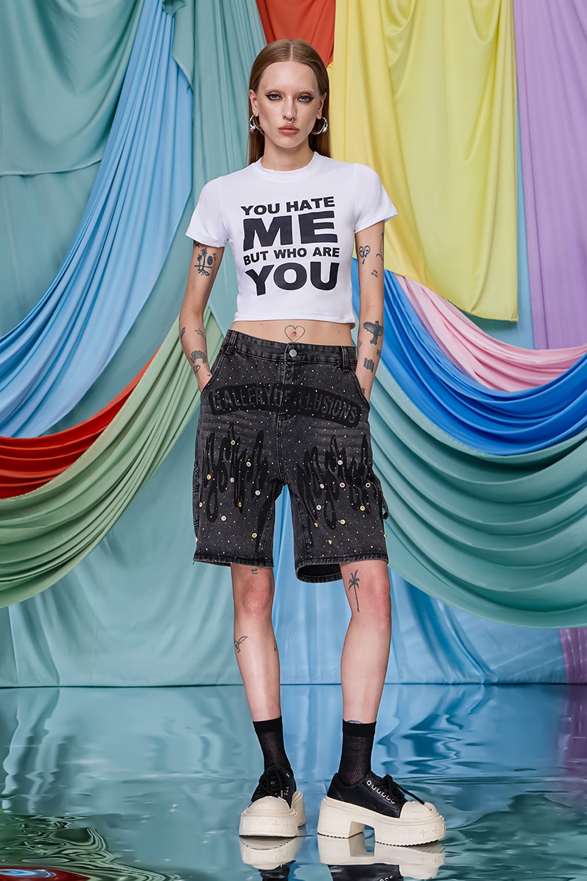 Tranquil Flow Print Crop Top