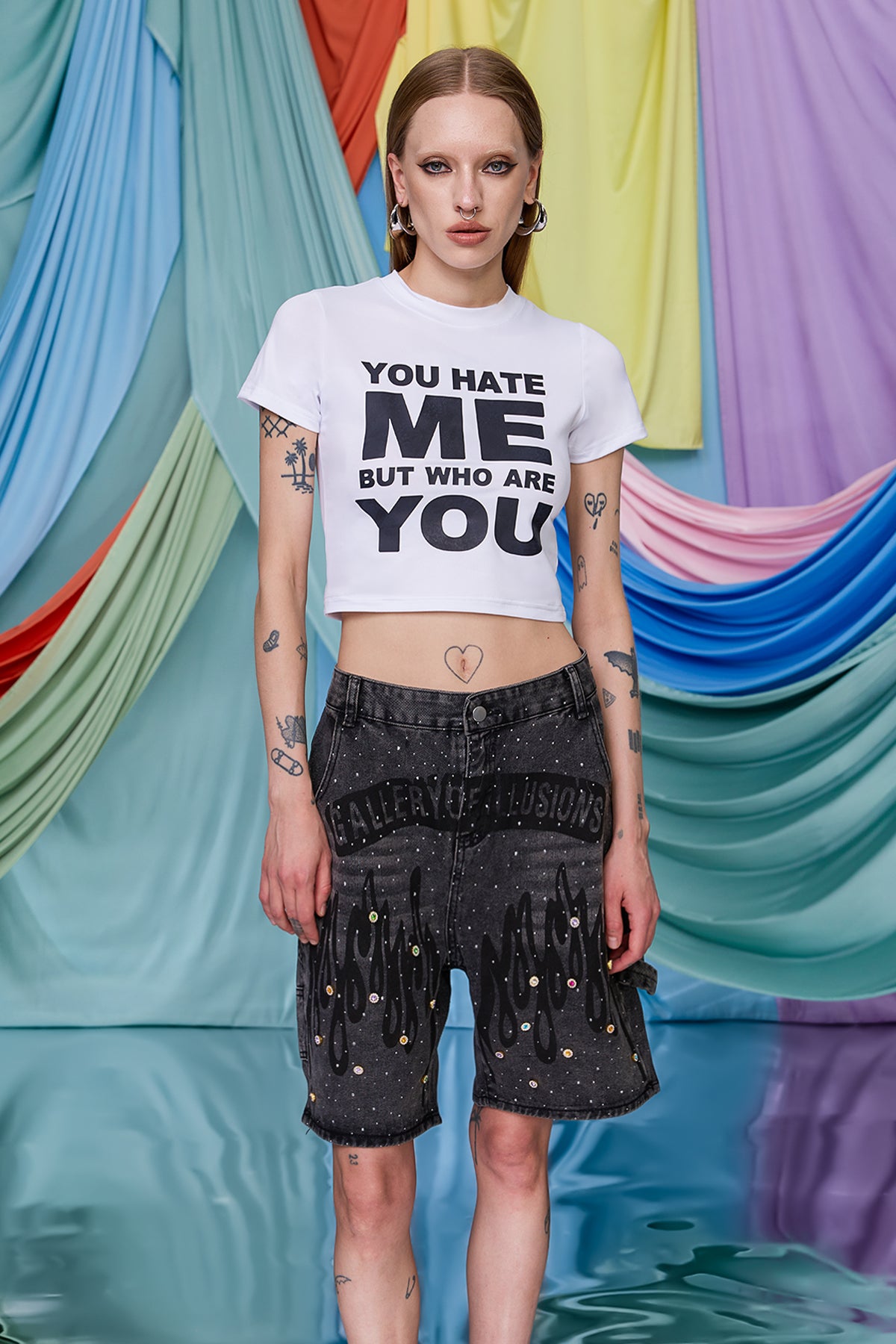 Tranquil Flow Print Crop Top