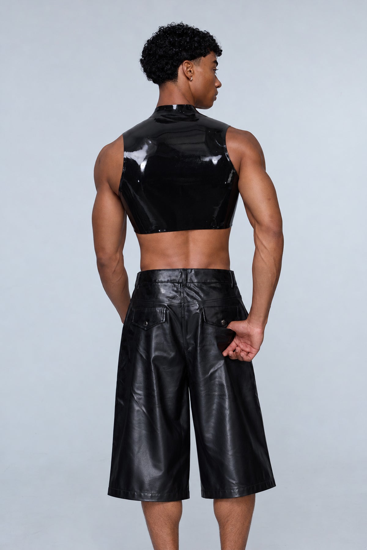 True Coil Latex Crop Top