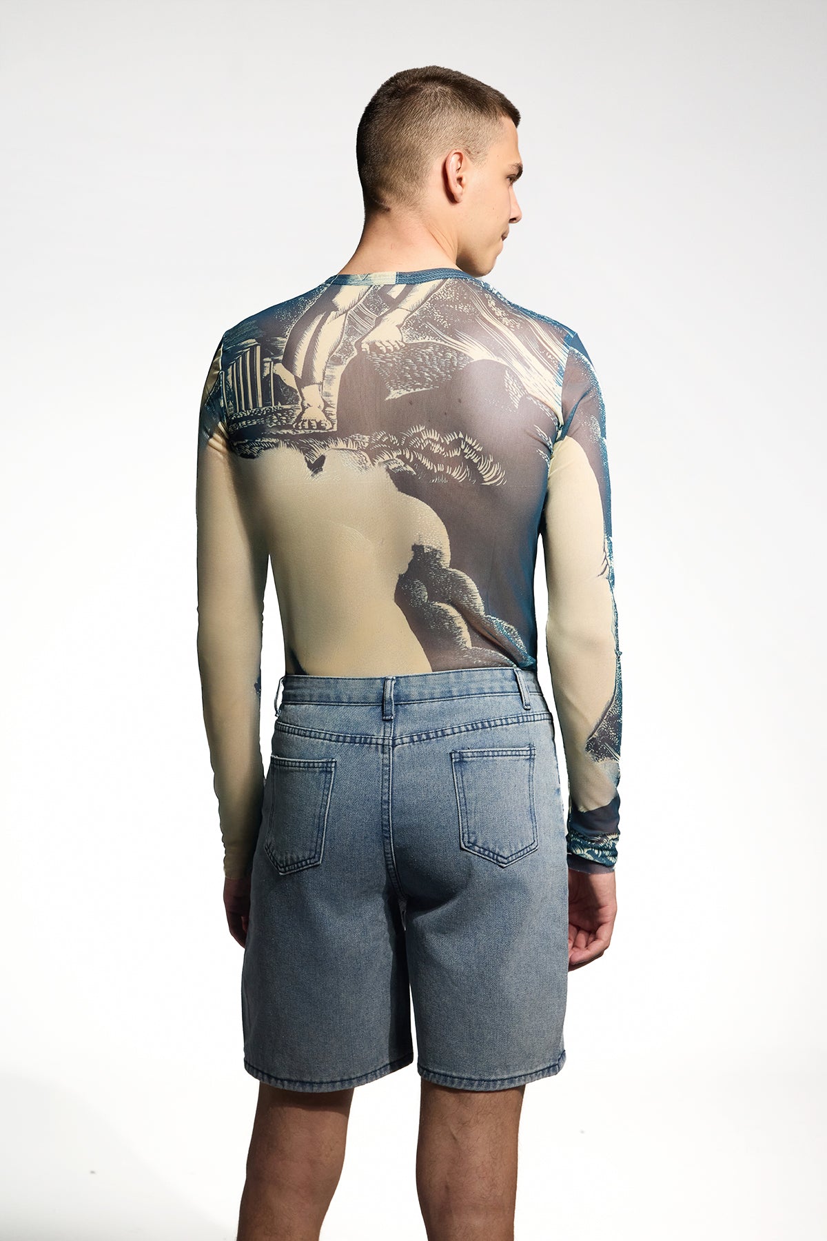 Twin Shade Abstract Mesh Top